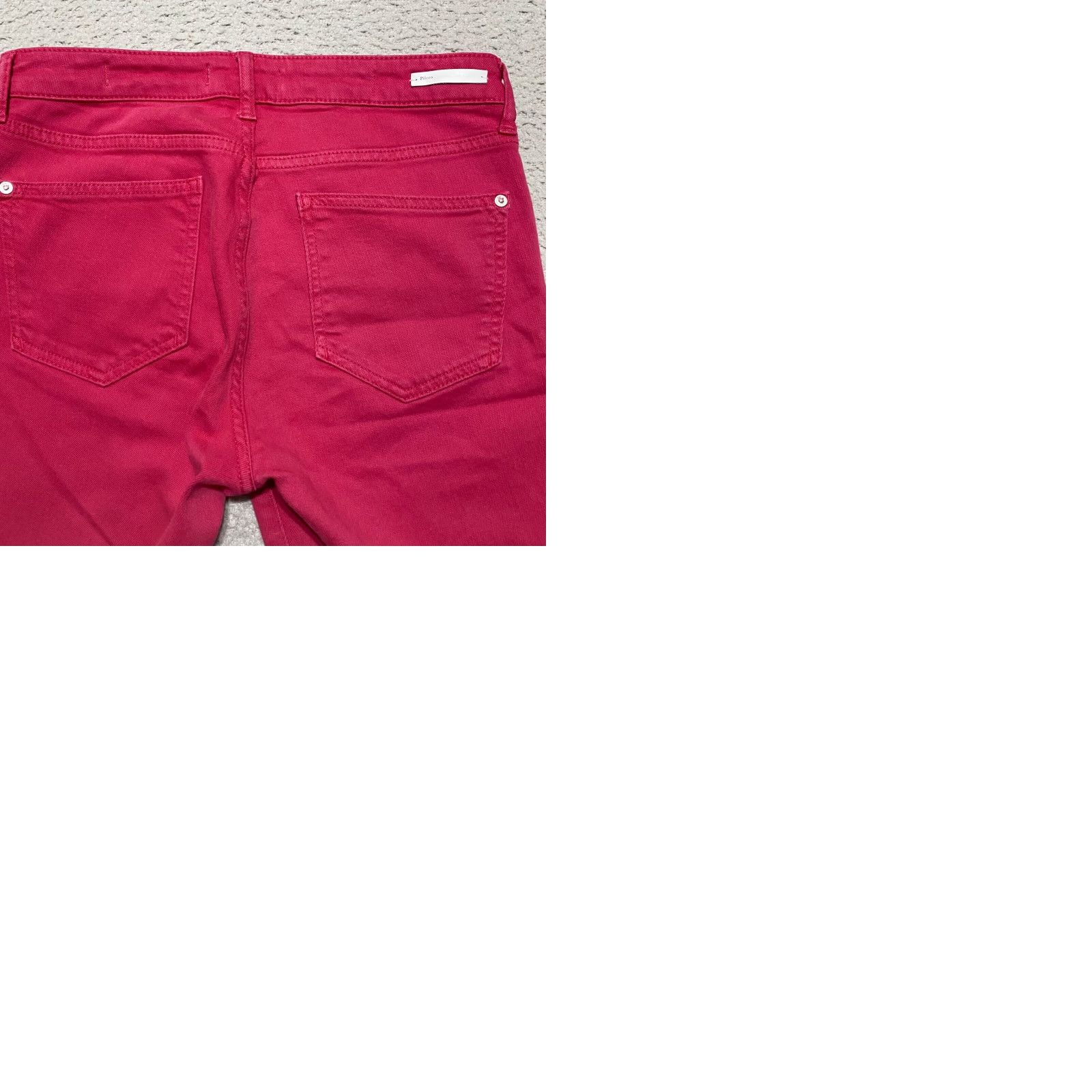 Vintage Pilcro Jeans Womens Pink Denim Mid Skinny 28 Dark Wash 5-Pocket Regular Inseam 27 Size 28" / US 6 / IT 42 - 9 Thumbnail