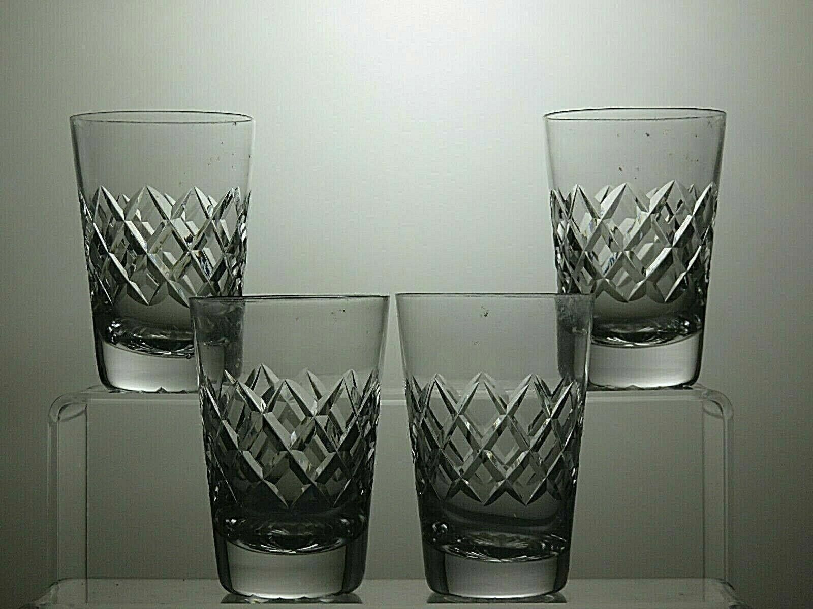 The Unbranded Brand Lead Crystal Cut Glass Set Of 4 Tumblers 3 2/3" Size ONE SIZE - 3 Thumbnail