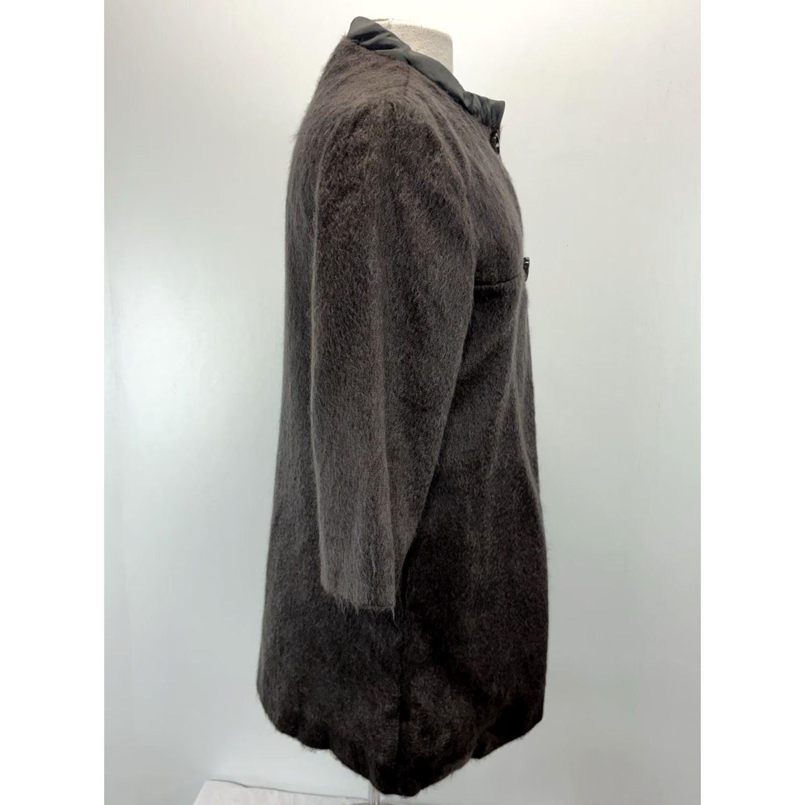 DOROTHEE SCHUMACHER Dorothee Schumacher Jacket Womens S Gray Mid-Length Mohair Silk Button 3/4 Sleeve Designer Modern Minimalist Cardigan Size S / US 4 / IT 40 - 4 Thumbnail