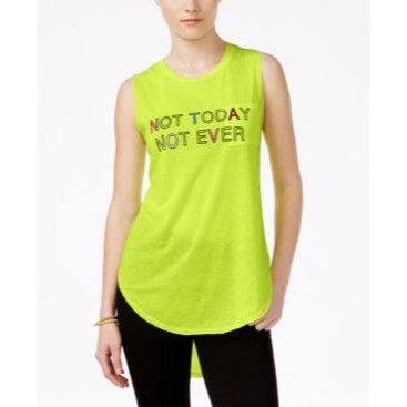 Other Rebellious One Junior's “Not Now Not Ever” Tank Top, Neon Y Size XS / US 0-2 / IT 36-38 - 1 Thumbnail