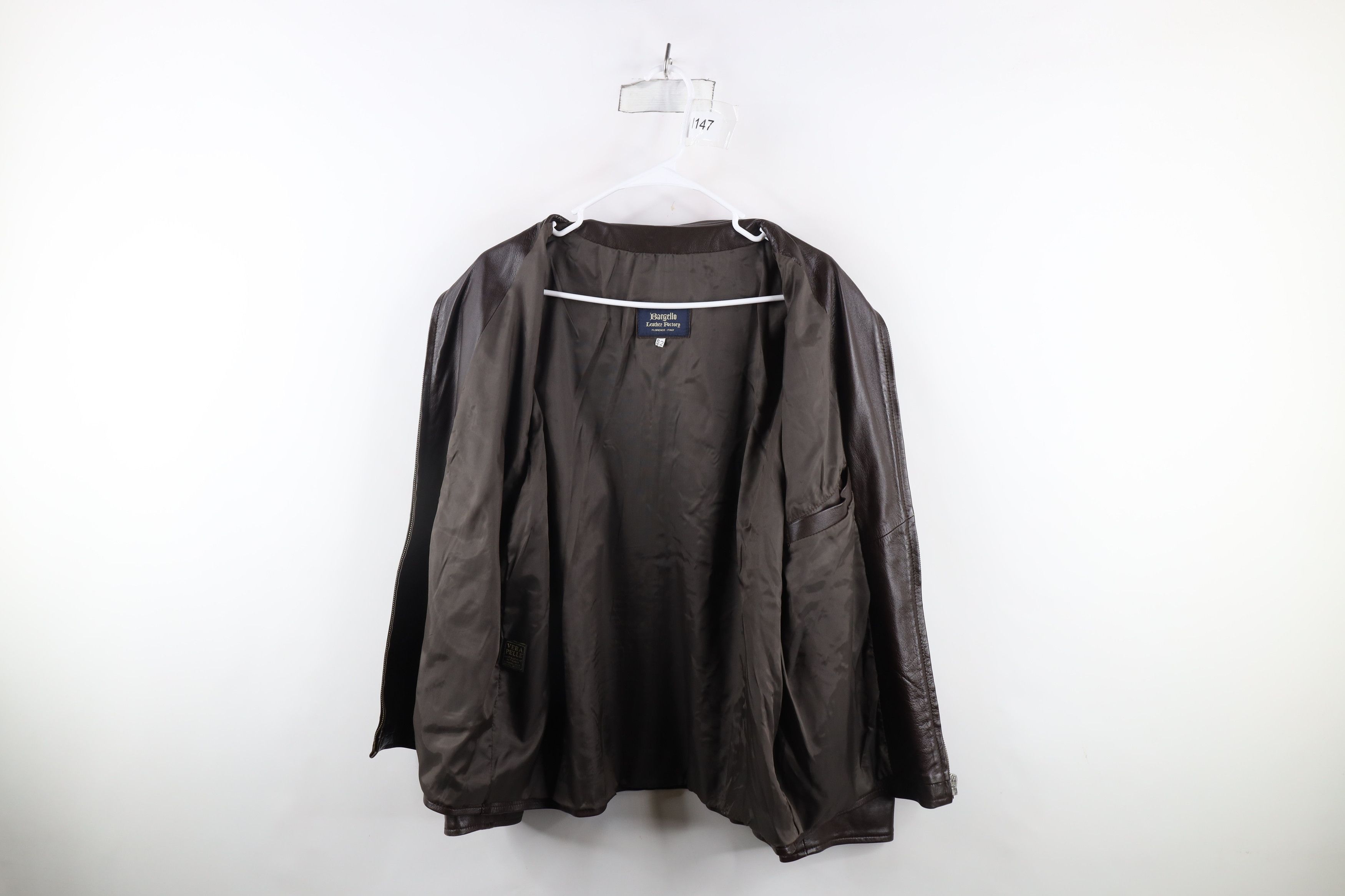 Vintage Vintage 90s Streetwear Leather Full Zip Bomber Jacket Brown Size XXL / US 16-18 / IT 52-54 - 9 Thumbnail