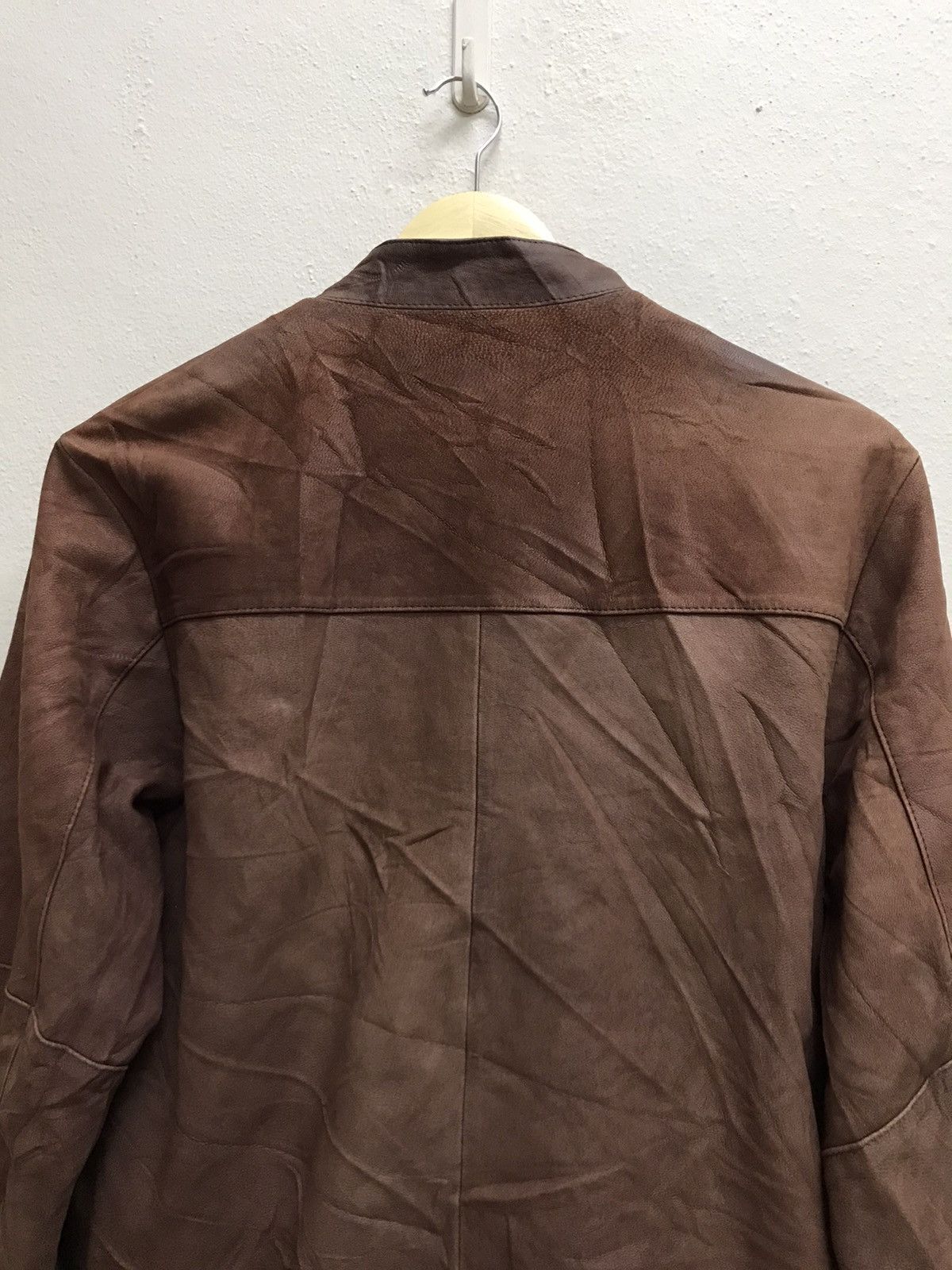 Yohji Yamamoto VINTAGE YOHJI YAMAMOTO D’URBAN A.A.R. BROWN LEATHER JACKET Size US S / EU 44-46 / 1 - 9 Thumbnail