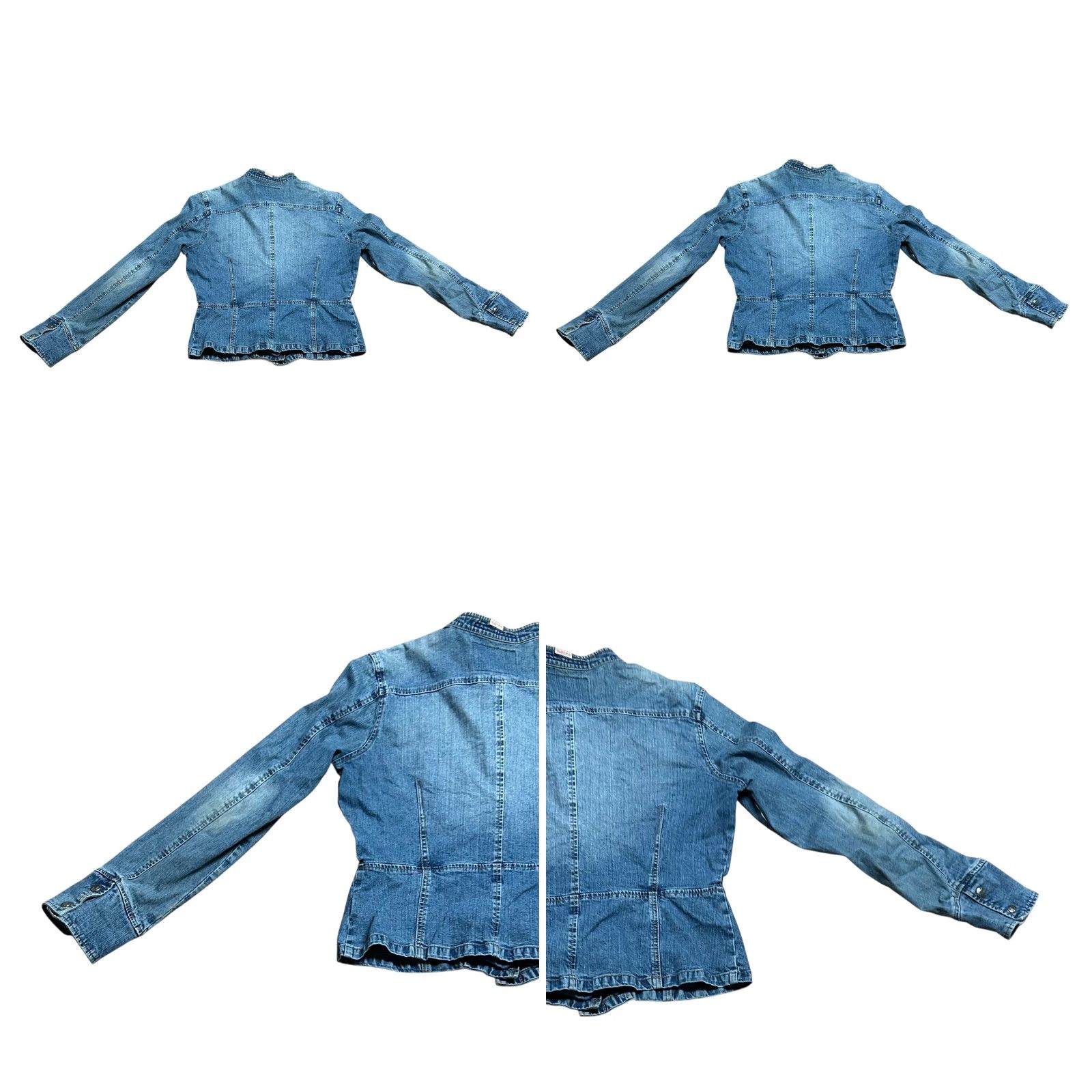 Guess VINTAGE GUESS Denim Tailored Jacket Blue Size XL Women Button Down Jacket Coat Mid-Length Long Sleeve Size 40" / US 18 - 9 Thumbnail