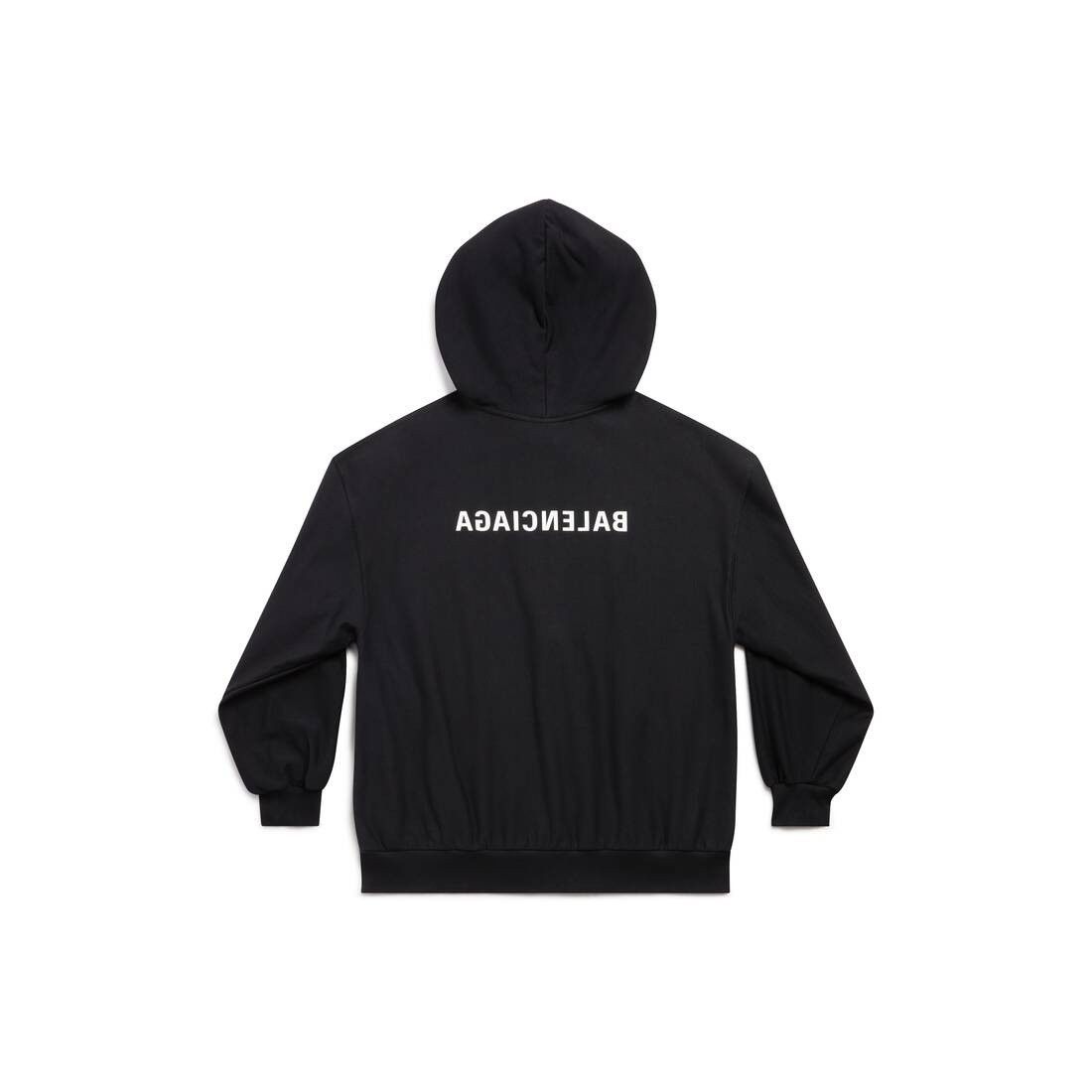 Balenciaga o1w1db10525 Mirror Balenciaga Zip-Up Hoodie Small Fit Black Size L / US 10 / IT 46 - 3 Thumbnail
