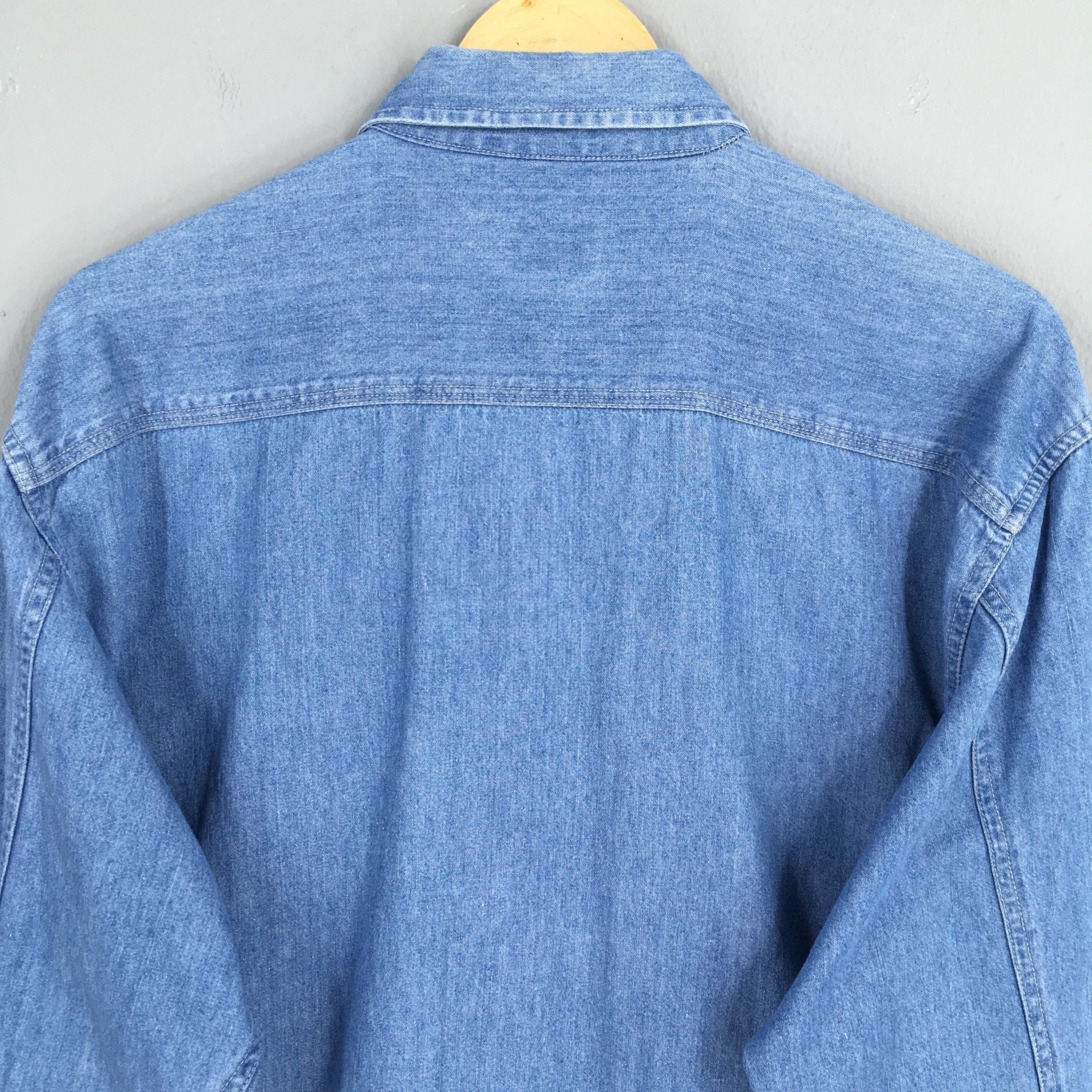 Calvin Klein × Vintage Vintage Calvin Klein USA Denim Shirt Large Size US L / EU 52-54 / 3 - 8 Thumbnail