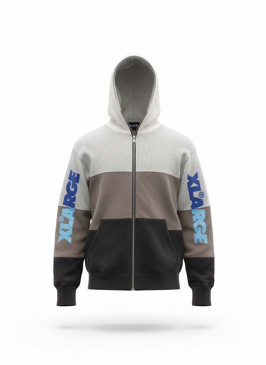 Xlarge X Large colour block zip up hoodies Size US L / EU 52-54 / 3 - 1 Thumbnail