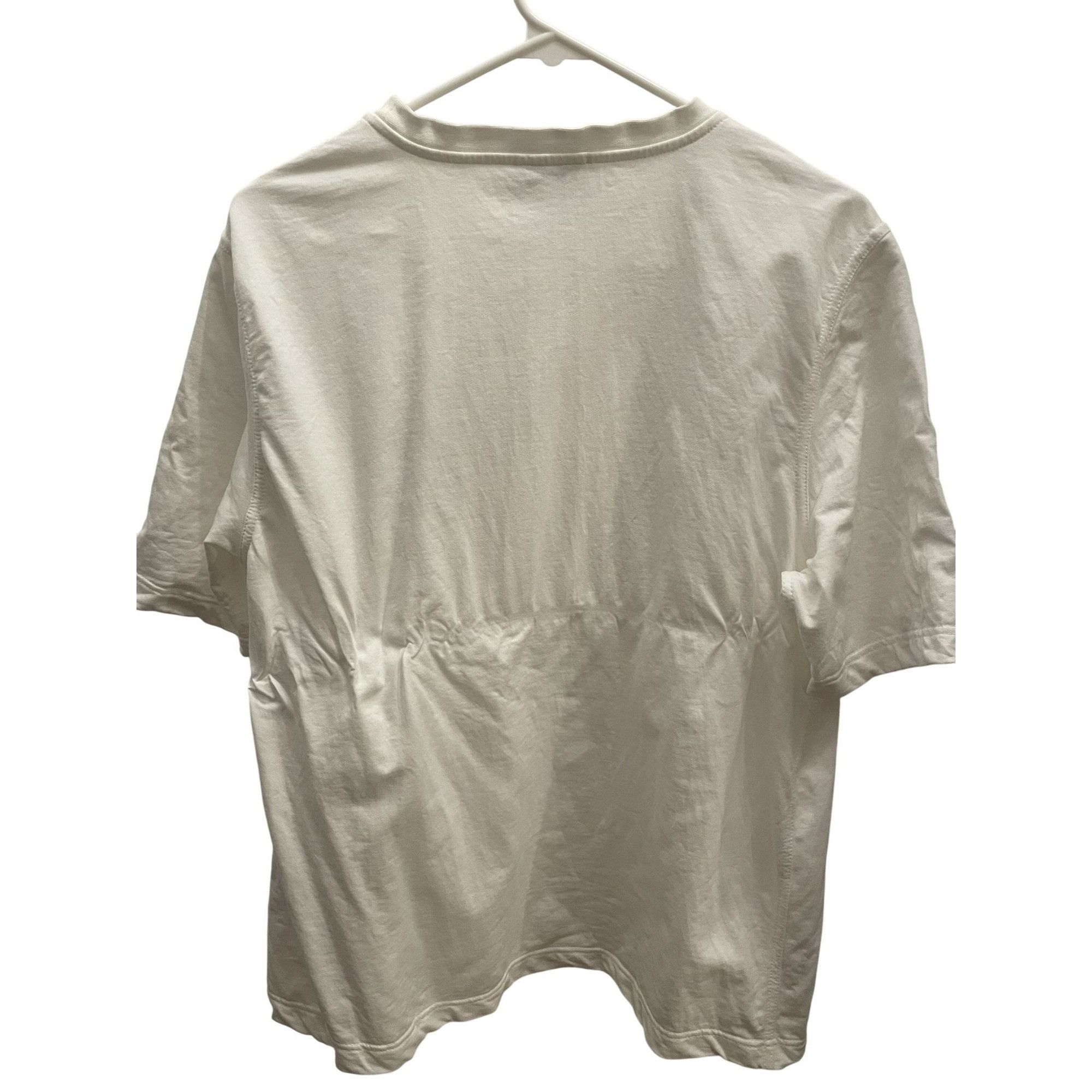 Hermes Hermès White Cotton T-Shirt With Black Robot Embroidery Made Size US M / EU 48-50 / 2 - 2 Thumbnail