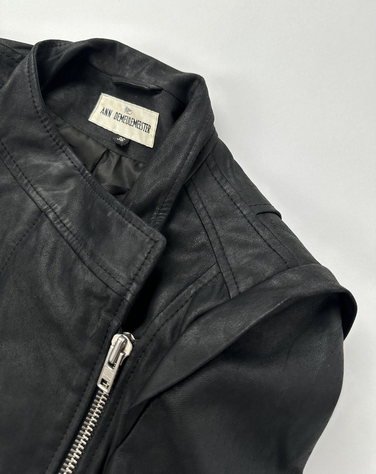 Ann Demeulemeester Ann Demeulemeester Asymmetrical Multi-Zipper Biker Leather Size S / US 4 / IT 40 - 7 Thumbnail