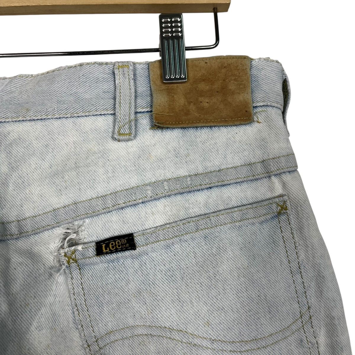Lee Vintage Lee Sashiko Distressed Workwear Denim Jeans Size US 31 - 12 Thumbnail