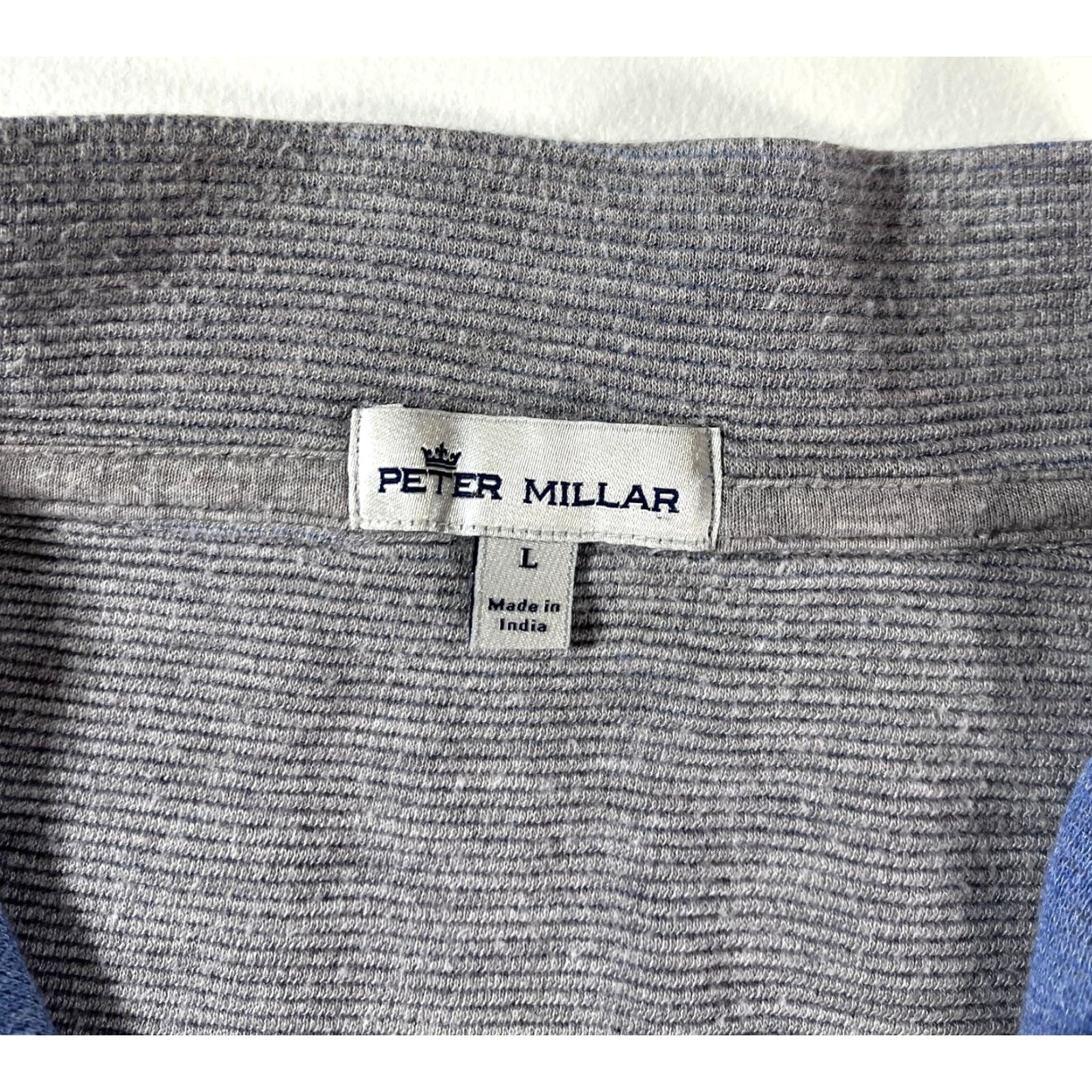 Peter Millar Men's Peter Millar Crown Comfort Ottoman Quarter Zip Sweater Gray Sz L Size US L / EU 52-54 / 3 - 6 Thumbnail