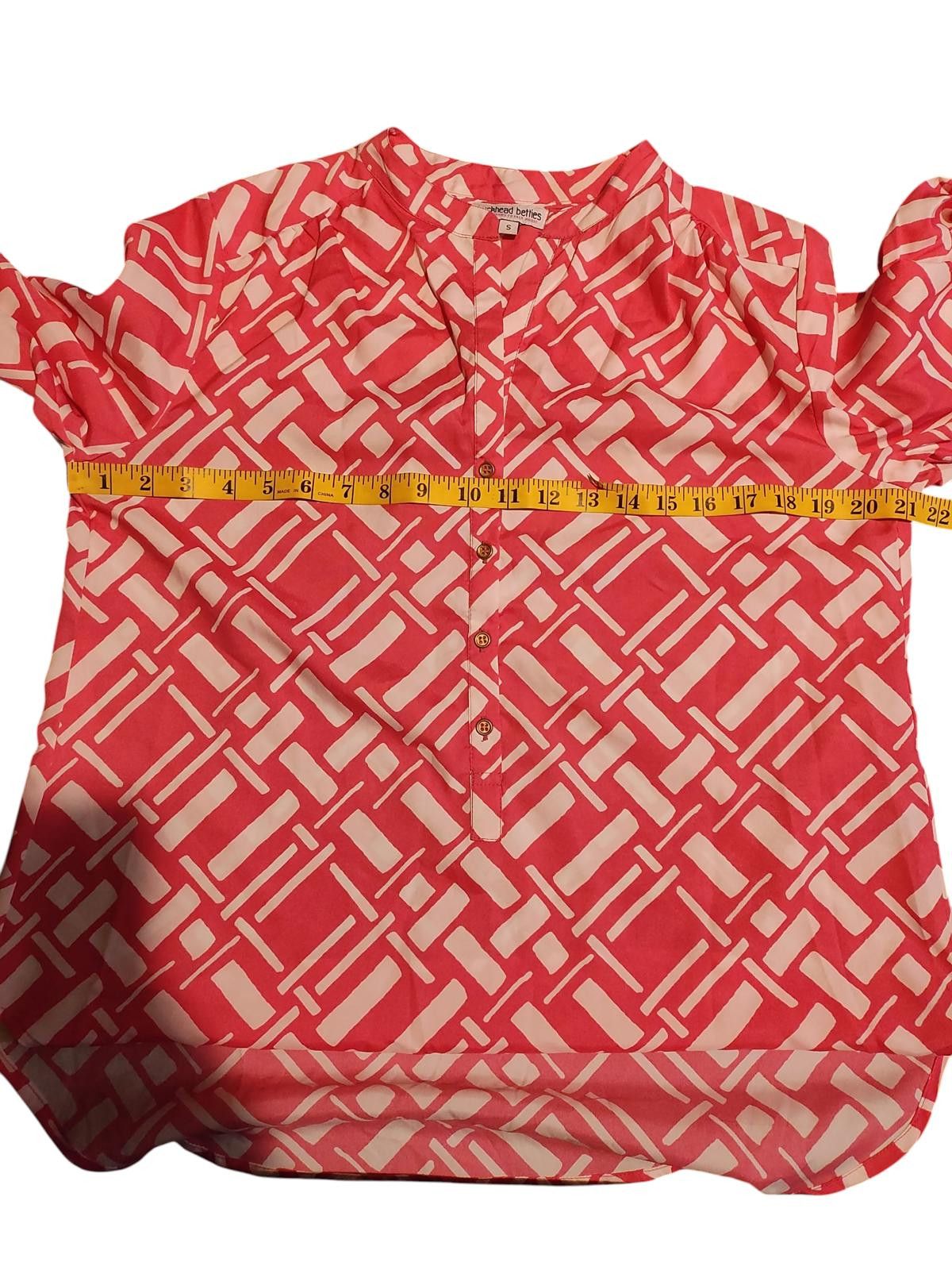 Designer Buckhead Betties Women's Long Sleeve Printed Blouse Size S / US 4 / IT 40 - 8 Thumbnail