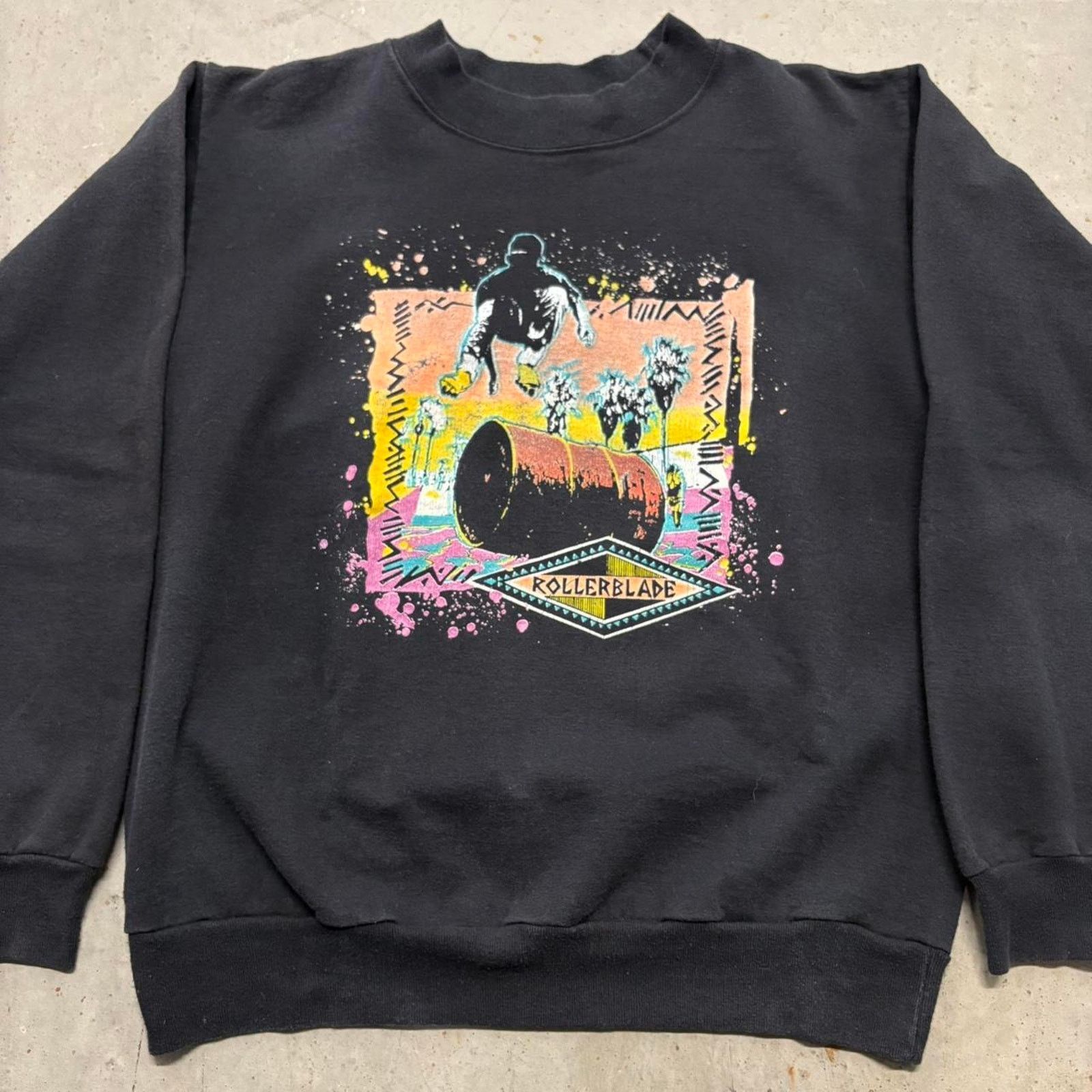 Japanese Brand × Vintage Crazy Vintage Wild Thunder Rollerblade Crewneck Sweatshirt Size US XL / EU 56 / 4 - 2 Thumbnail