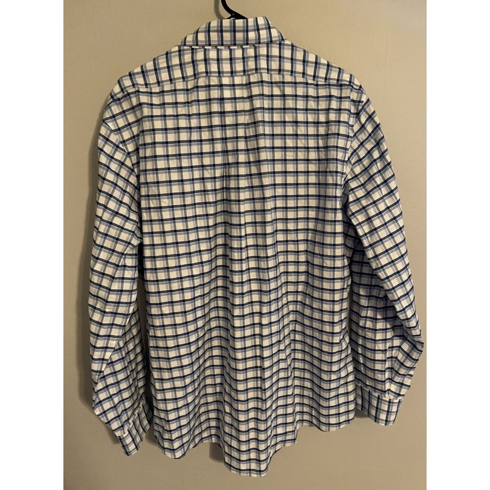 Brooks Brothers Brooks Brothers Dress Shirt Regent Fit Blue Plaid L/S Button Up Men's XL Size 46R - 4 Thumbnail