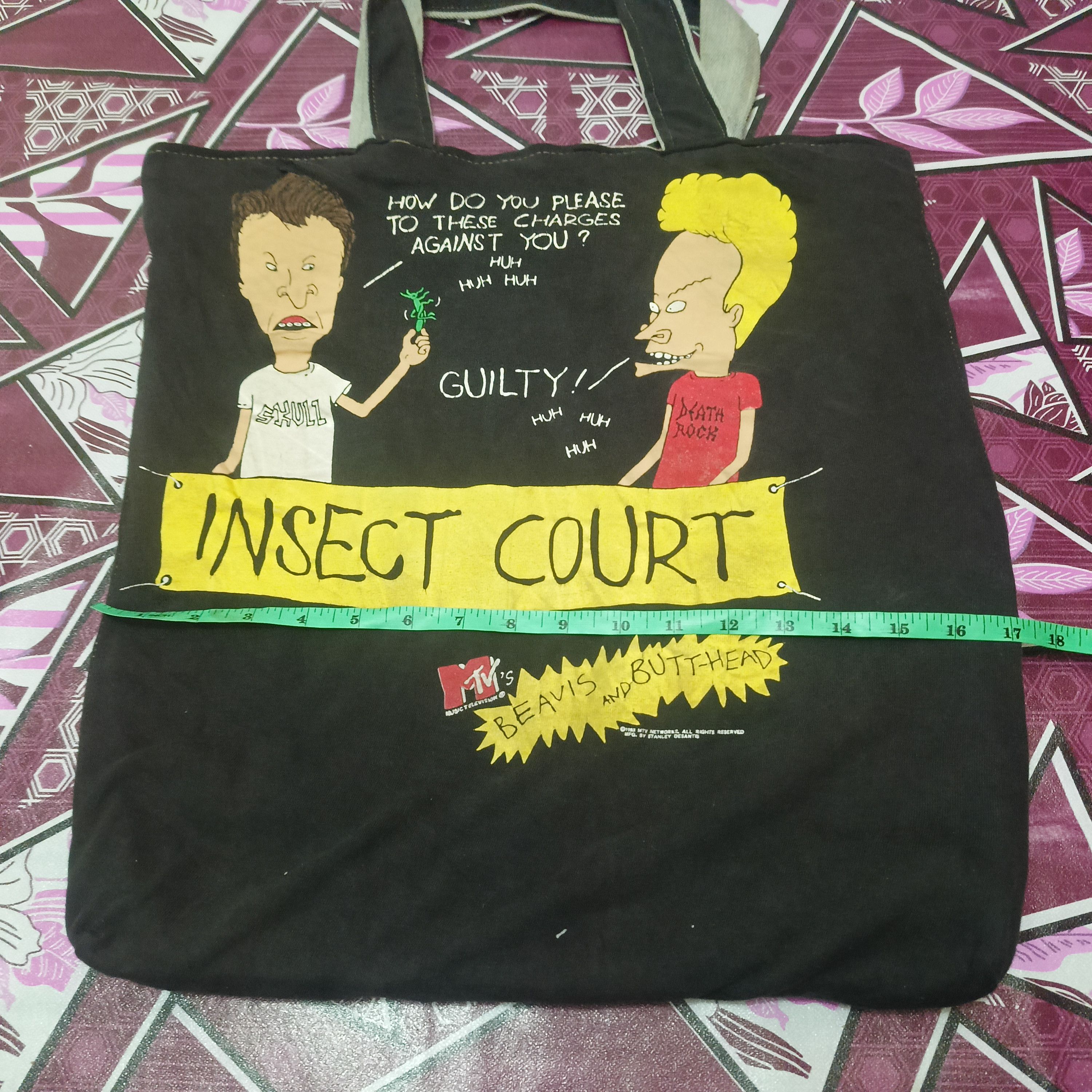 Cartoon Network × Mtv × Vintage Vintage 1993 Beavis and ButtHead Reversible Custom Tote bag Size ONE SIZE - 8 Thumbnail