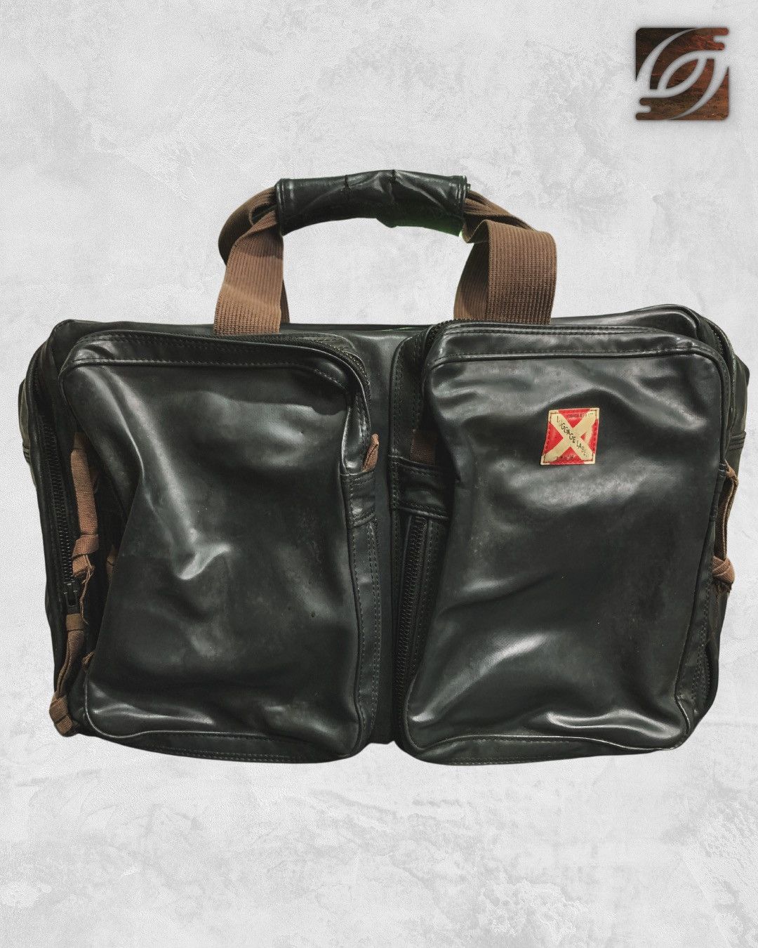 image of Porter Luggage Label Work Bag 0-5-74 101 in Black, Men's