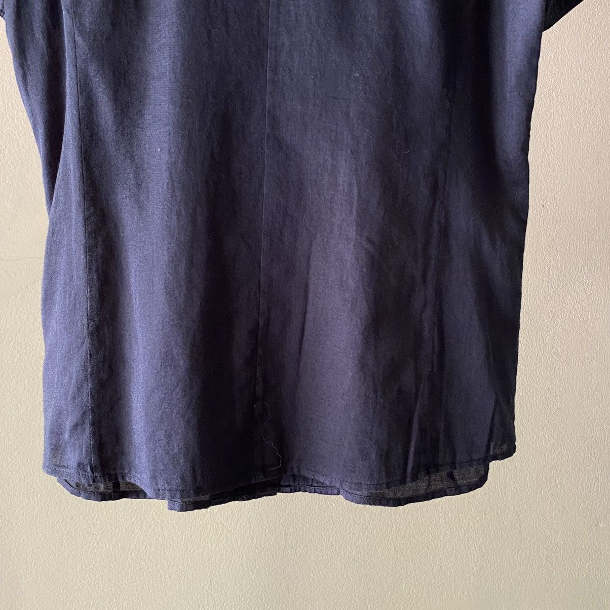 Burberry BURBERRY Soft Navy Pleated Blouse Size S / US 4 / IT 40 - 10 Thumbnail