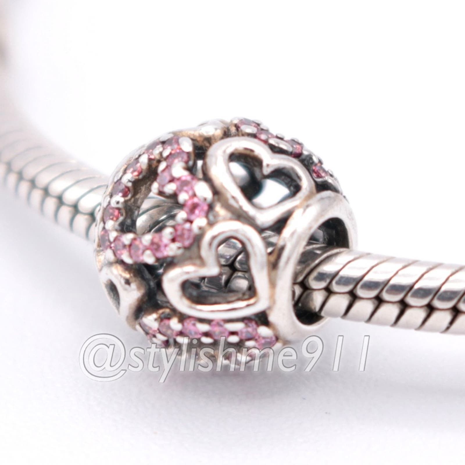 pandora Authentic PANDORA Falling in Love Charm - 791424CZS Size ONE SIZE - 3 Thumbnail