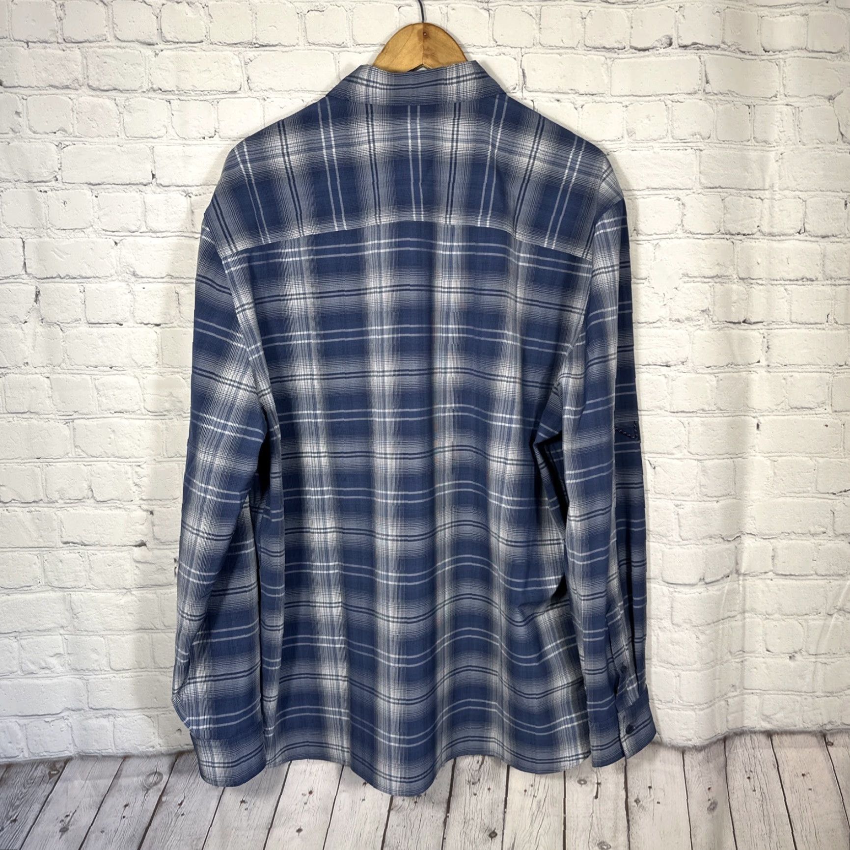 Vintage Fair Harbor Shirt Mens 2XL Blue Plaid Long Sleeve Button-Up Casual Travel Crewneck? Size US XXL / EU 58 / 5 - 6 Thumbnail
