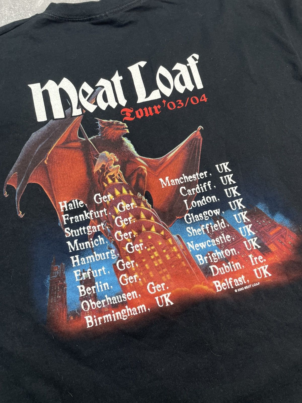 Band Tees × Vintage Meat Loaf Vintage 2003 Tour T-shirt Size US XL / EU 56 / 4 - 5 Thumbnail
