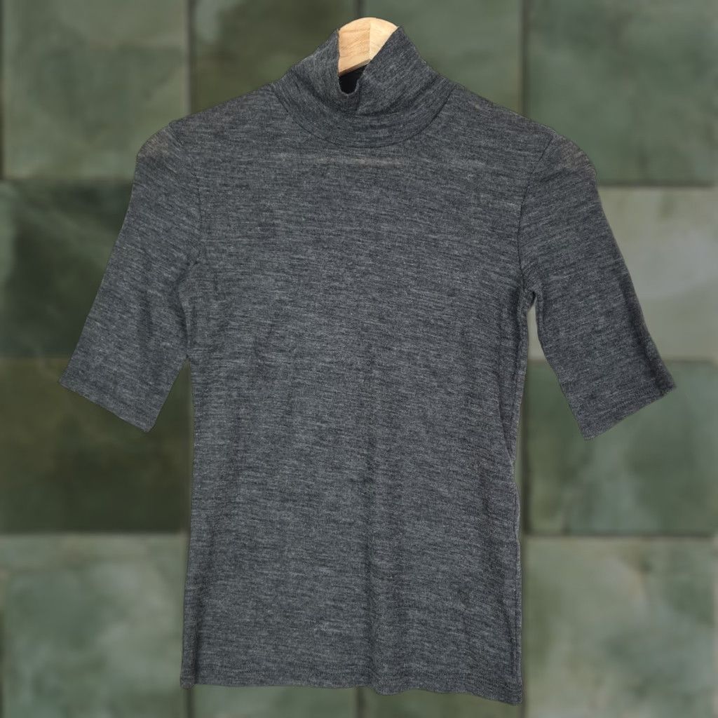 Vince Vince Sweater Womens XXS Gray Wool Turtleneck Short Sleeve Lightweight Pullover Size XXS / US 00 / IT 34 - 1 Thumbnail