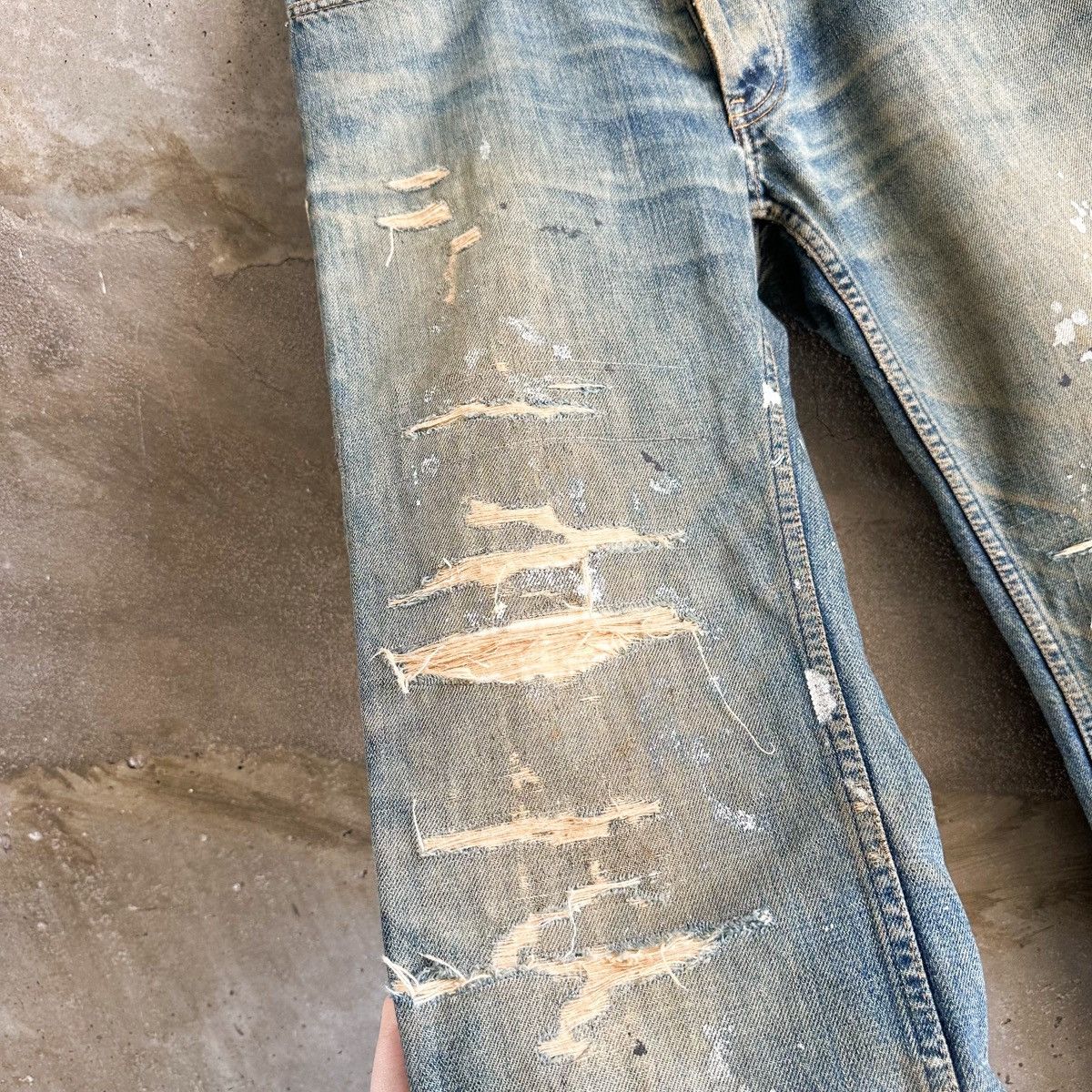 Helmut Lang THRASHED 1998 Painter Denim Size US 31 - 5 Thumbnail