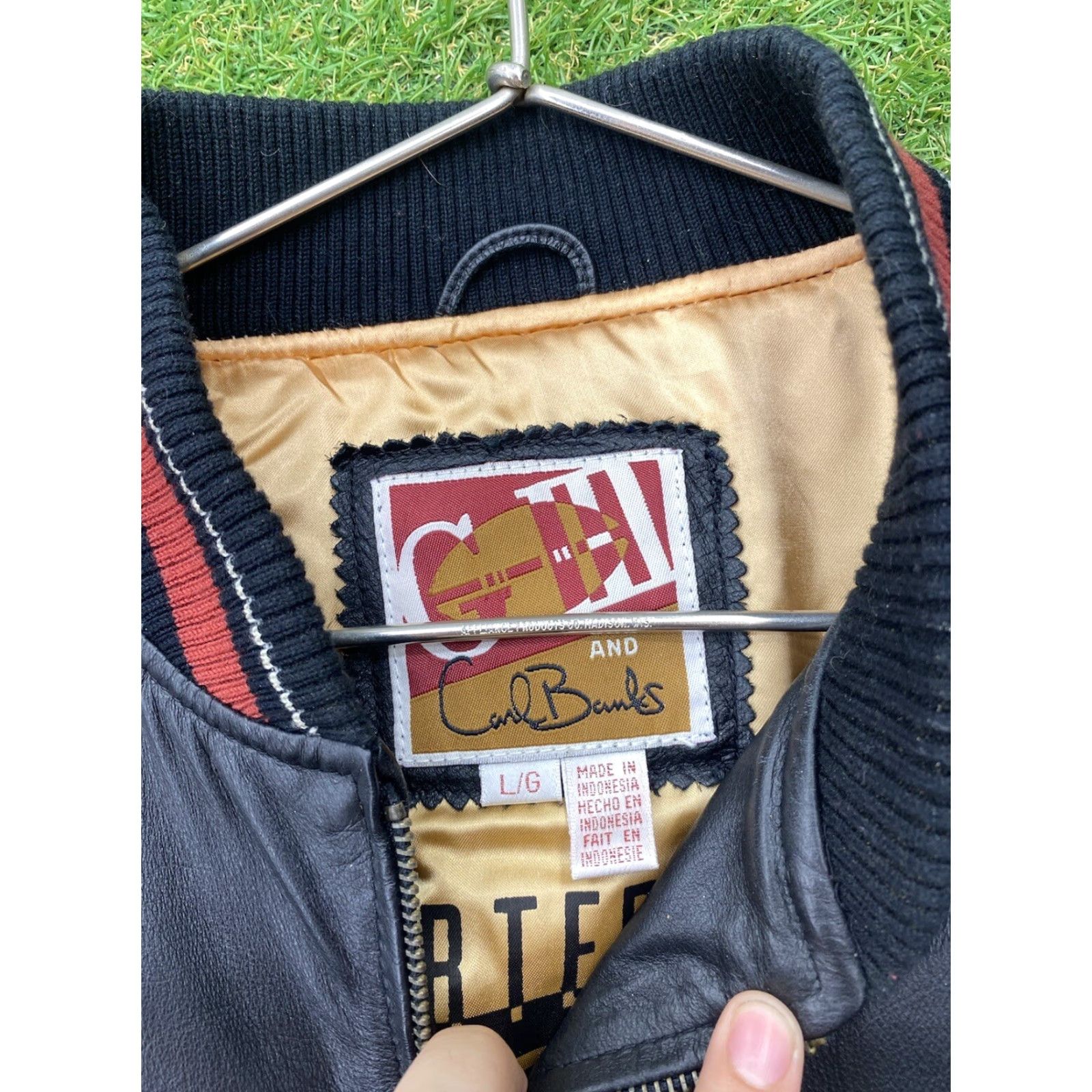 G-III VINTAGE San Francisco 49ers Leather Jacket Mens Large L Bomber NFL Football GIII Size US L / EU 52-54 / 3 - 5 Thumbnail