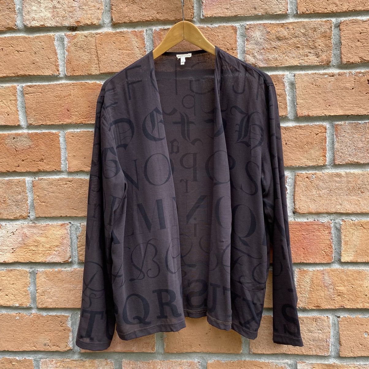 Hermes HERMES PARIS Dark Brown Printed Font Cardigan Size L / US 10 / IT 46 - 11 Thumbnail