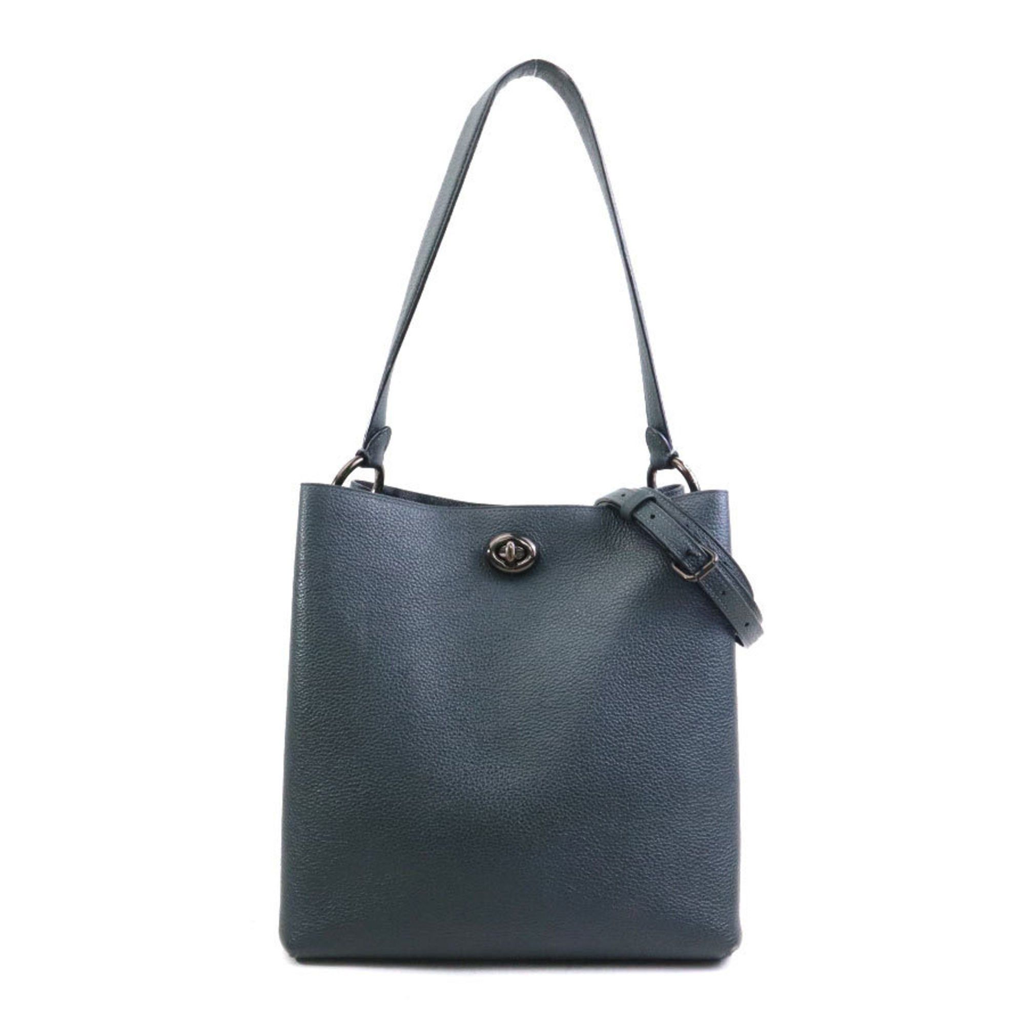 Coach Coach handbag shoulder bag leather dark green women's h31598a Size ONE SIZE - 1 Thumbnail