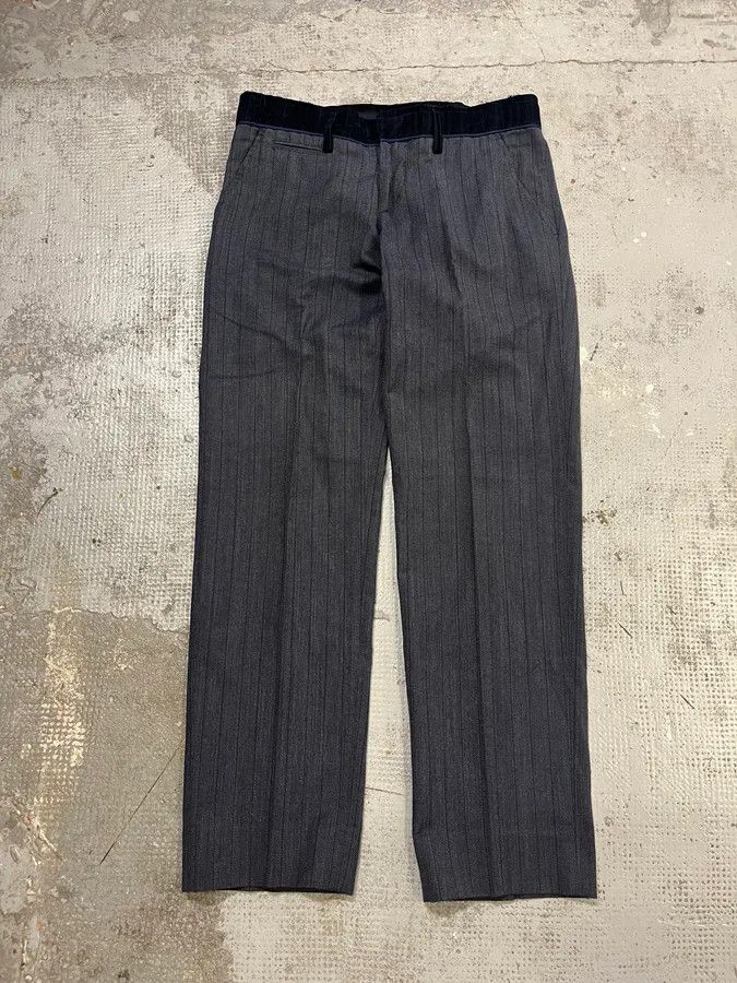 Dolce & Gabbana AW2003 Dolce & Gabbana Corduroy Waistband Grey Tailored Pants Size US 32 / EU 48 - 5 Thumbnail