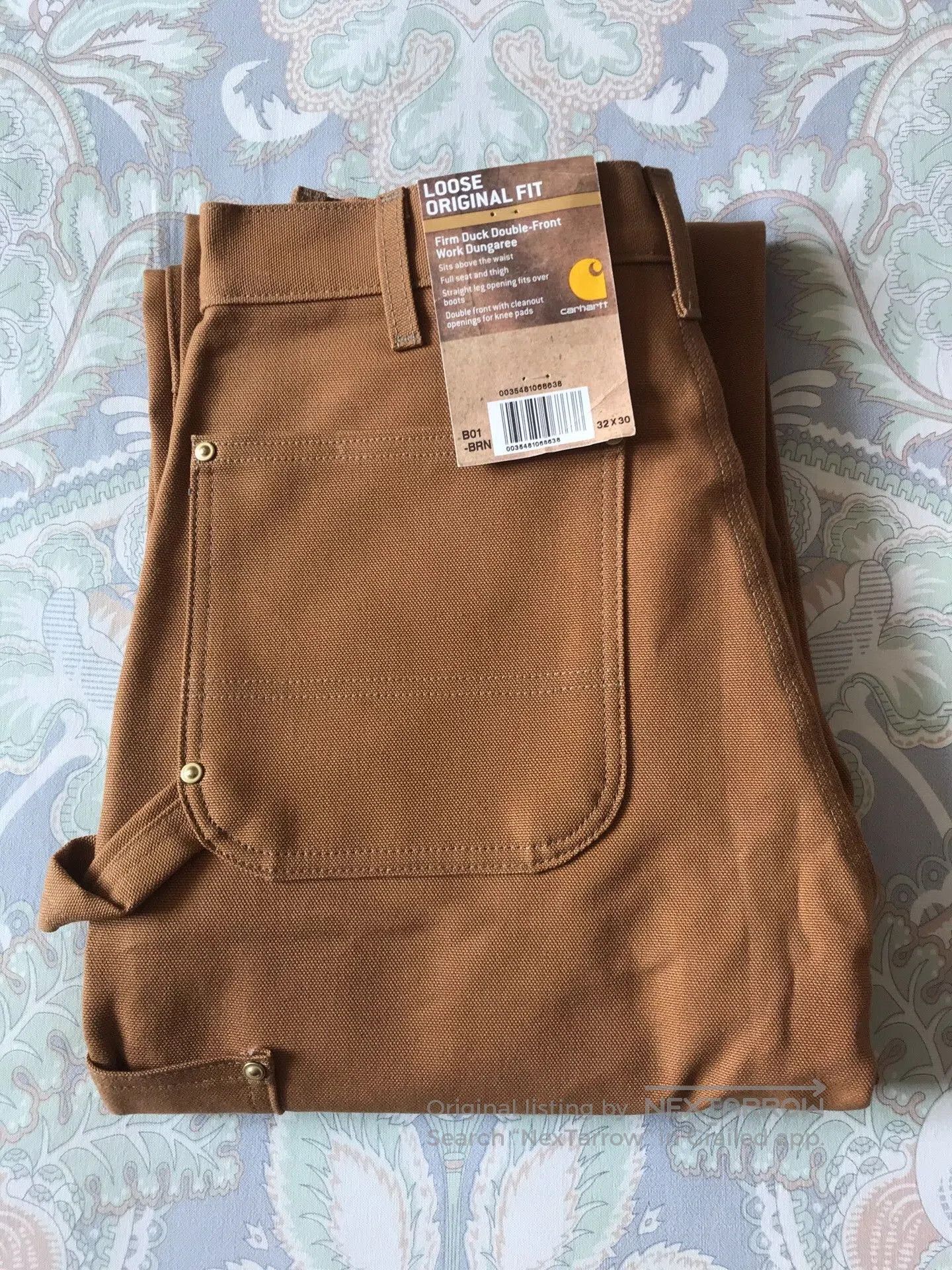 Carhartt Carhartt B01 BRN Canvas Double Knee Pants. Size US 32 / EU 48 - 1 Thumbnail