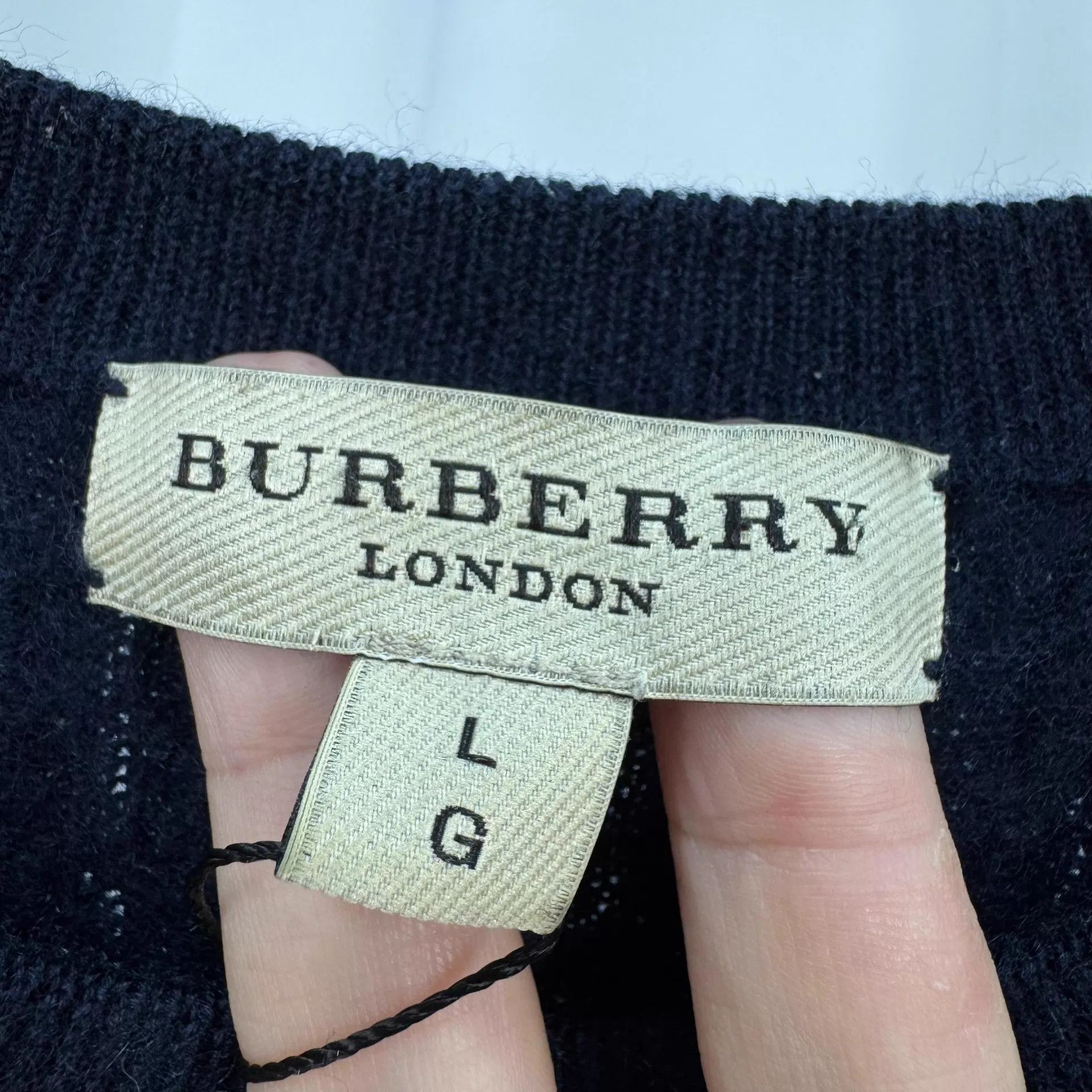 Burberry Burberry Logo Cable Knit Cashmere Sweater L Mint Size L / US 10 / IT 46 - 6 Thumbnail