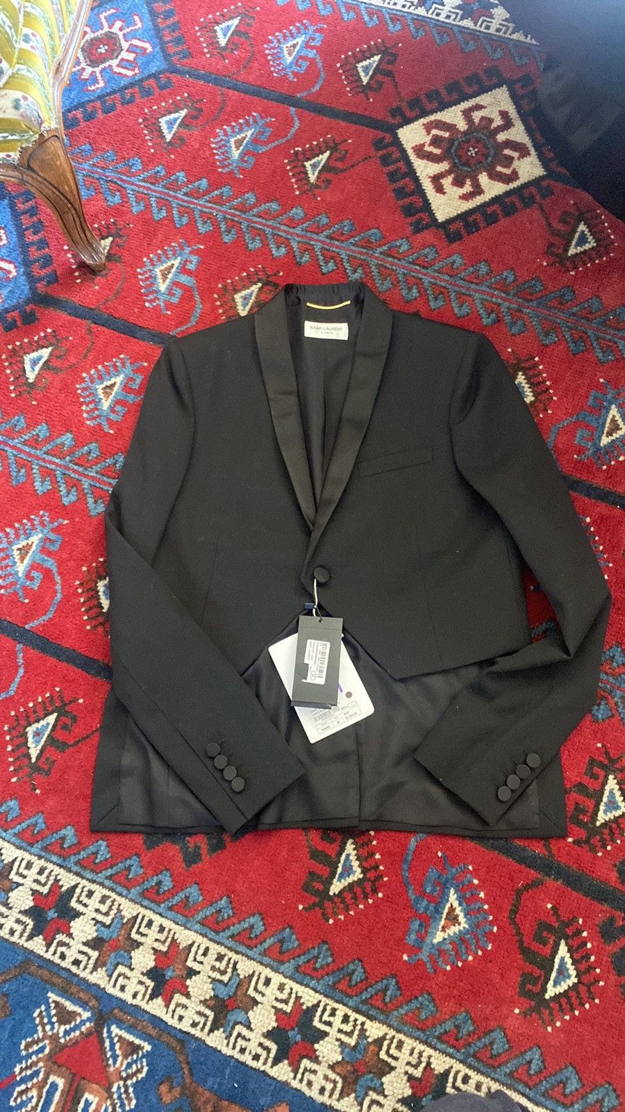 image of YVES Saint Laurent YSL Blazer Giacca Do Lana 40 NWT Jacket in Black, Women's (Size Small)