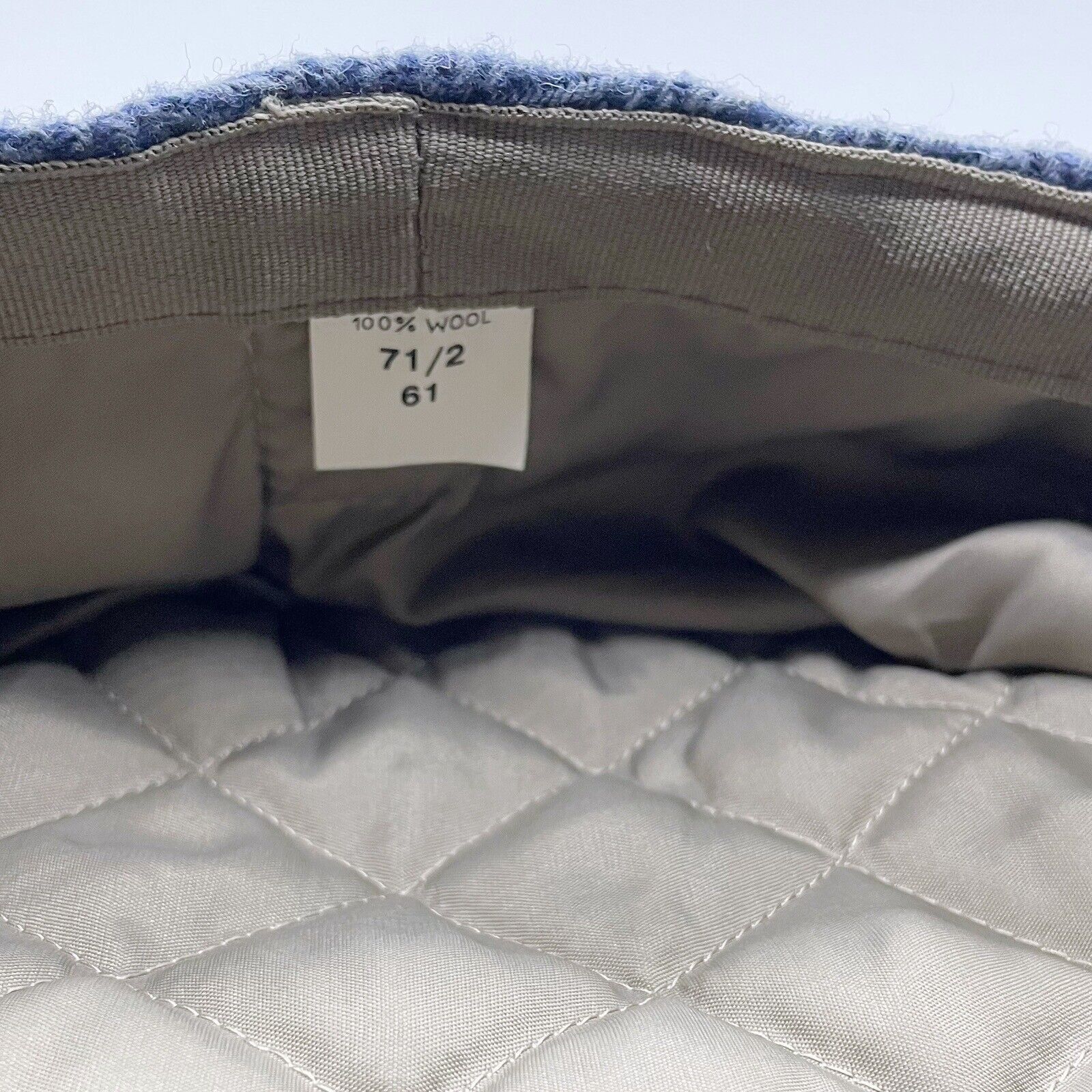 Vintage Oxford University Vtg Blue Wool Newsboy Flat Cap 7 1/2 61 UK Size ONE SIZE - 7 Thumbnail