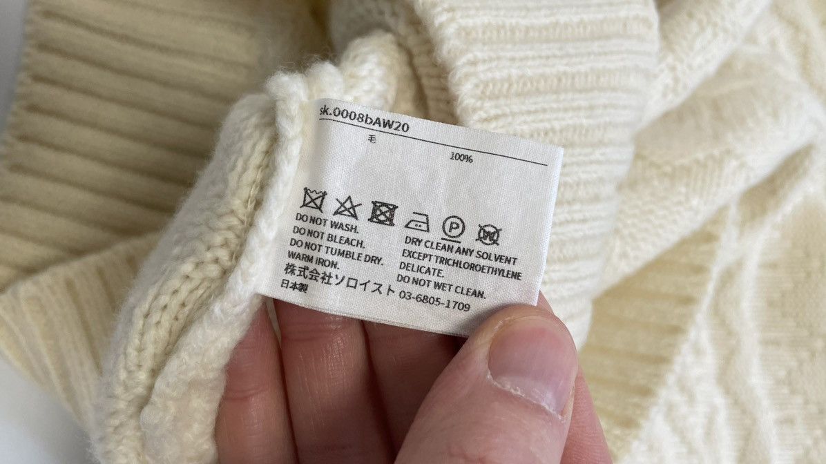 Takahiromiyashita The Soloist. Patterned Cream Wool Sweater Size US M / EU 48-50 / 2 - 10 Thumbnail