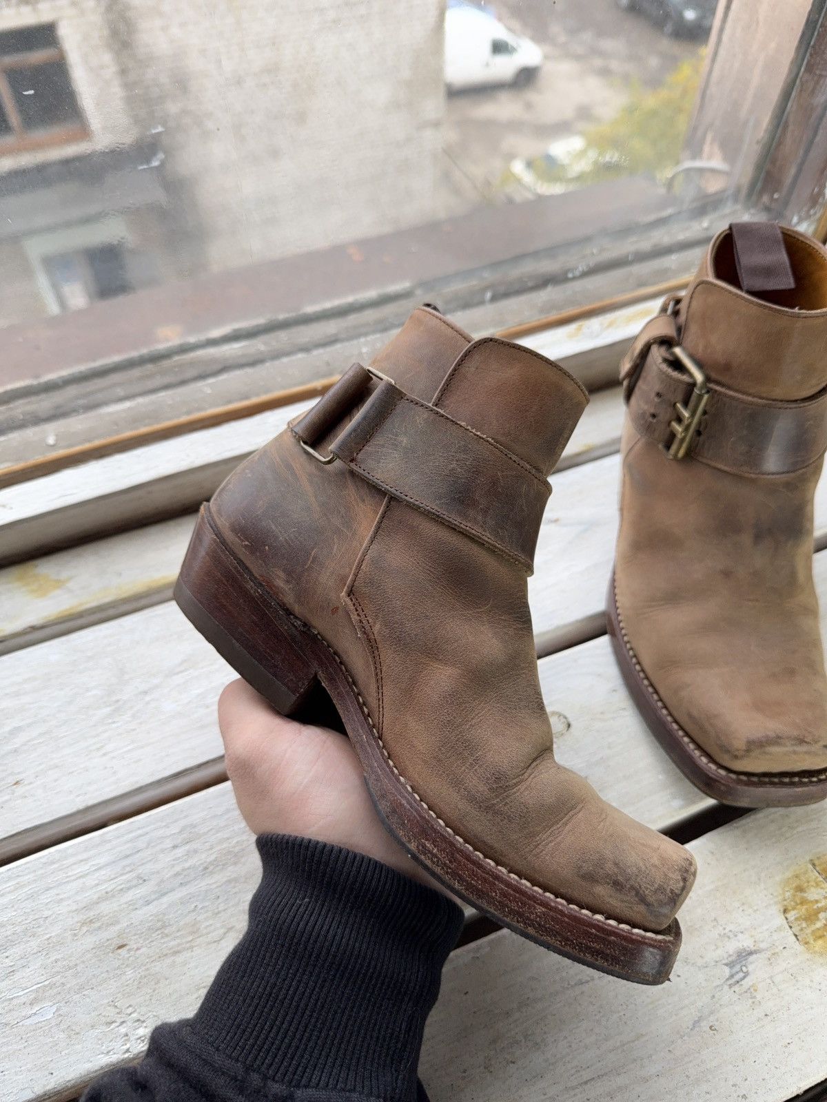 Sancho Boots 90s Sancho Goodyear Welt Leather Harness Boots Brown EU 36 Size US 5.5 / IT 35.5 - 11 Thumbnail