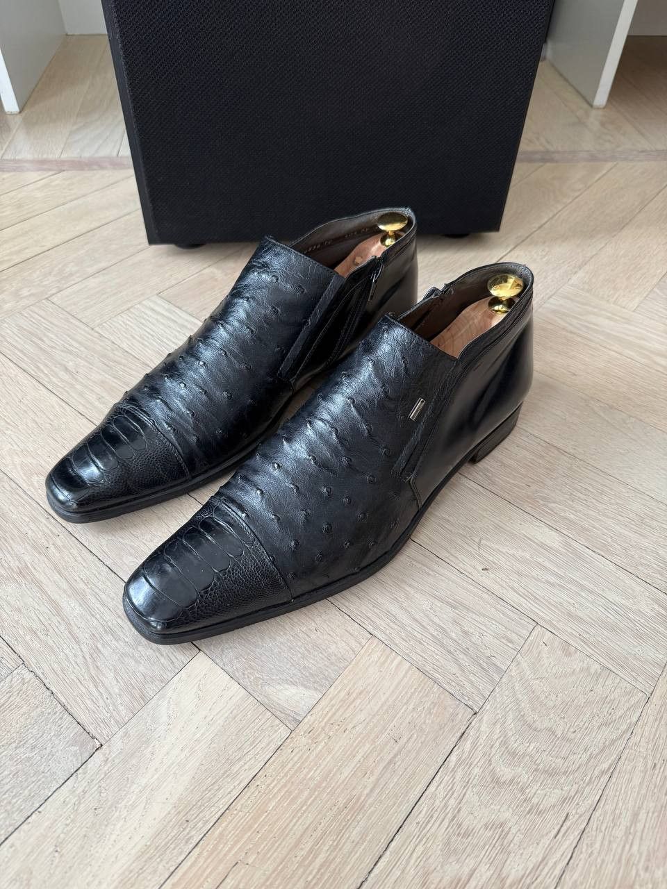 Moreschi Black Moreschi ostrich leather zip shoes. Size US 10.5 / EU 43-44 - 1 Thumbnail