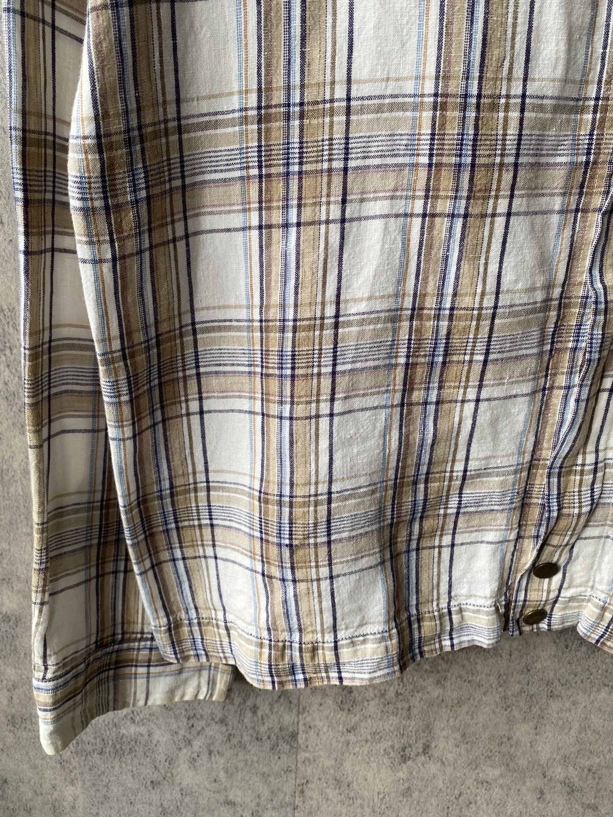 Vintage C.P Company Tartan Design Zipper Button Up Shirt