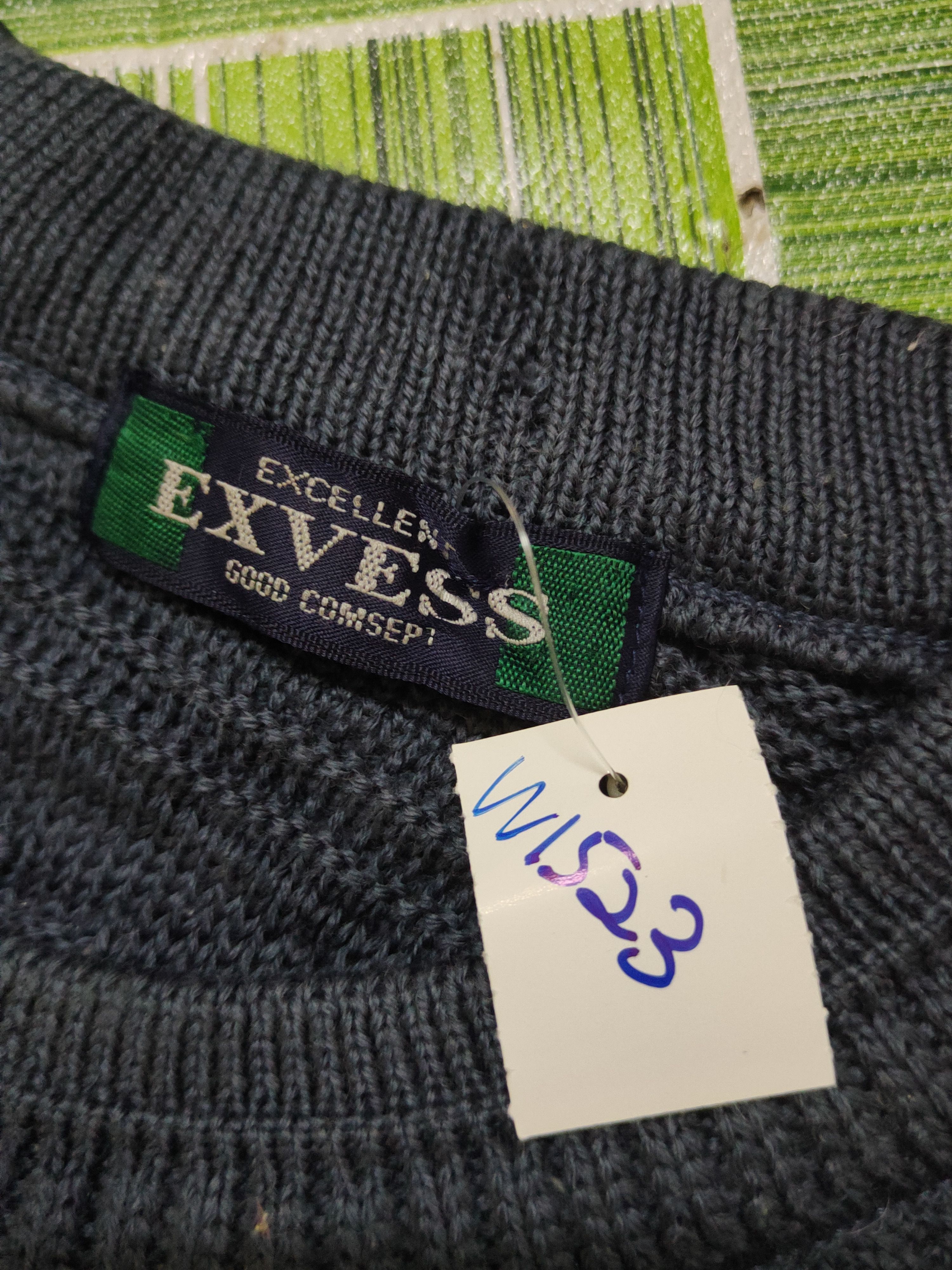 Vintage Exvess ripped distressed Blue Knitwear Sweatshirts #W1523 Size US M / EU 48-50 / 2 - 16 Thumbnail