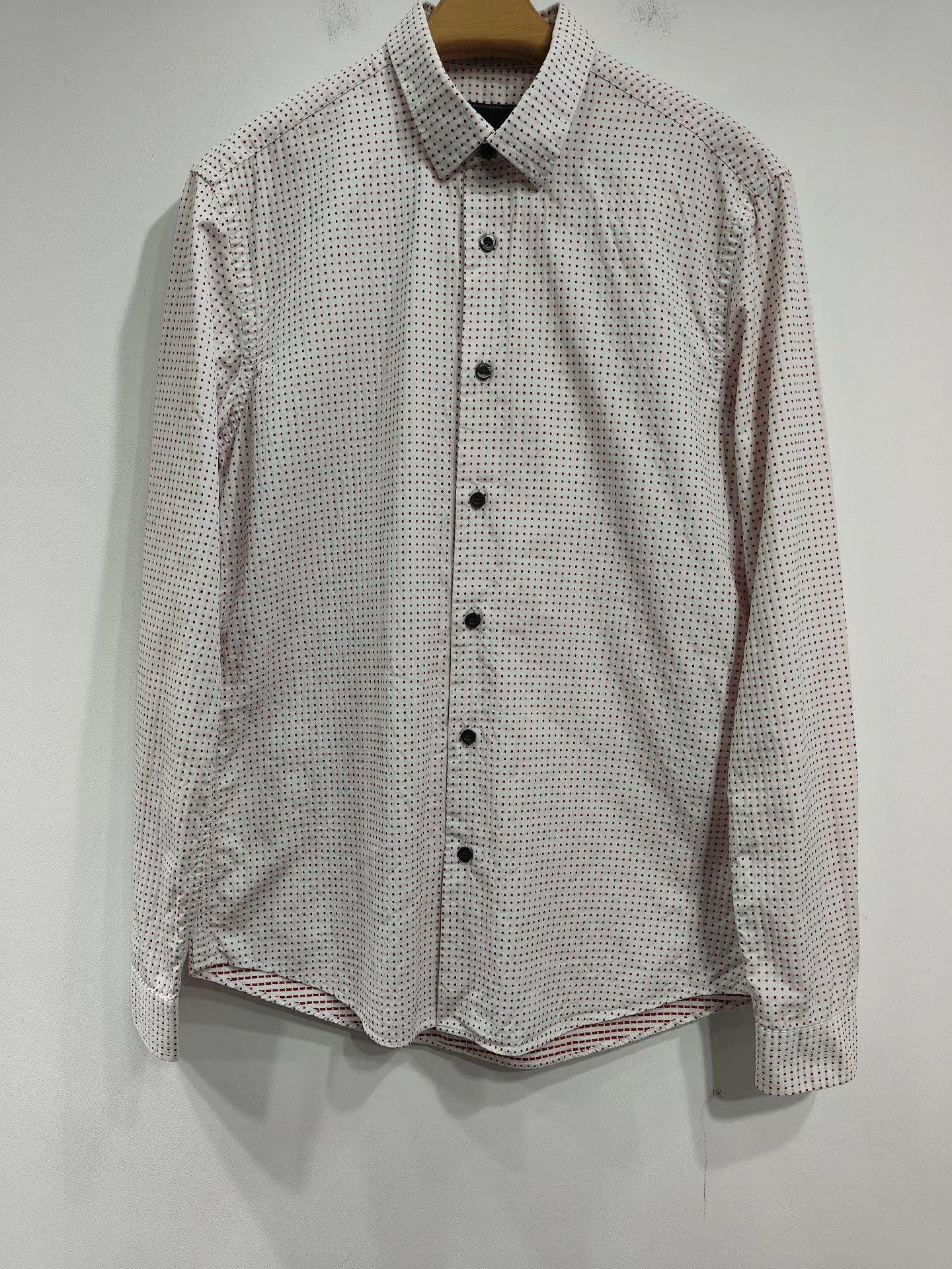 Prada Prada Men's Long-sleeve Jacquard Shirt K29 Size US XXS / EU 40 - 1 Thumbnail