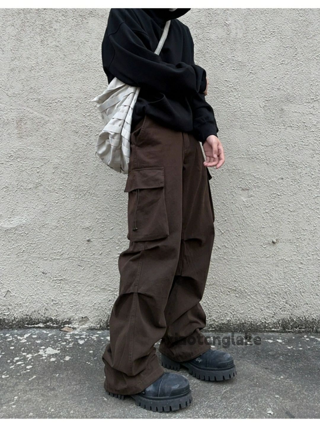 Designer × Japanese Brand × Vintage washed faded utility loose baggy pleated cargo pants Size US 30 / EU 46 - 5 Thumbnail