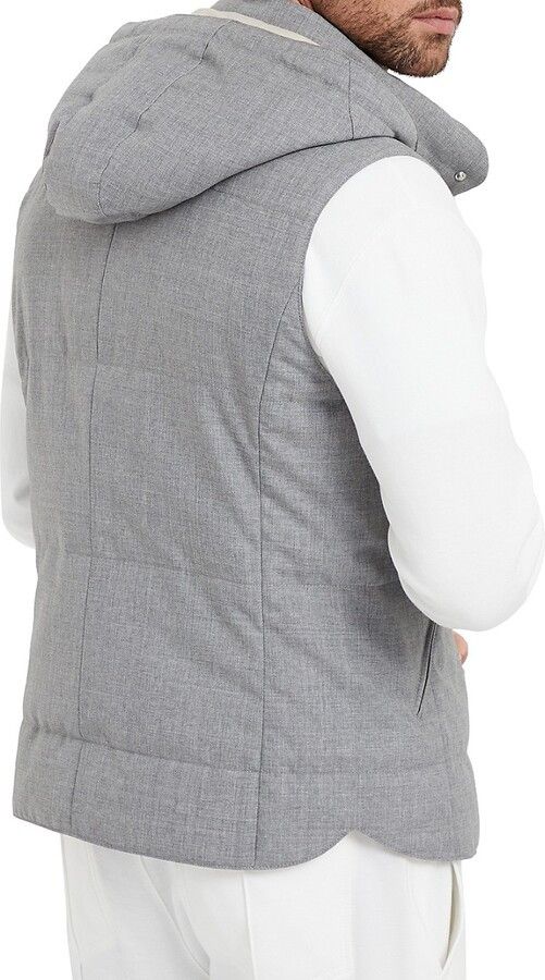 Brunello Cucinelli Wr Padded Vest in Natural Size US L / EU 52-54 / 3 - 5 Thumbnail