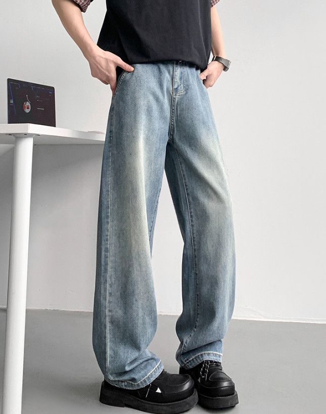 Japanese Brand Men's high street casual loose jeans Size US 32 / EU 48 - 1 Thumbnail