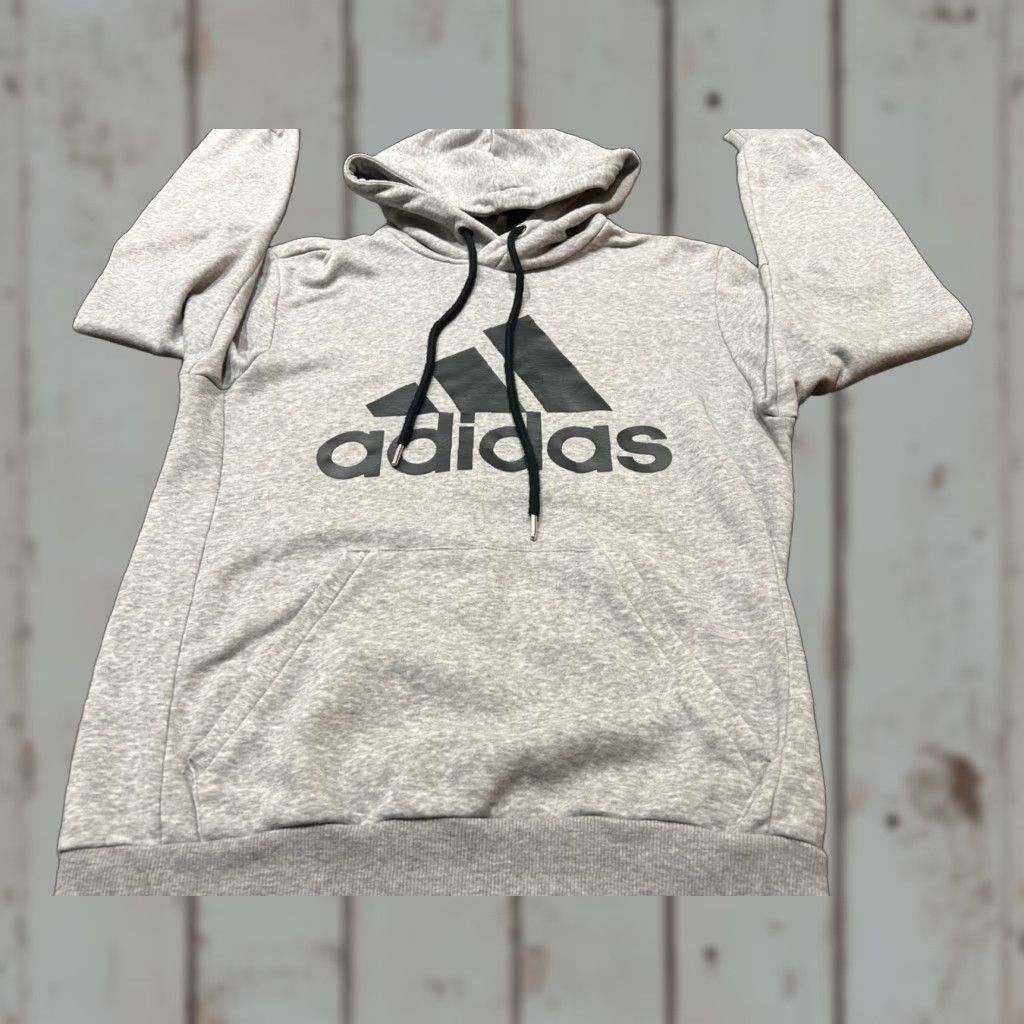 Adidas Adidas Hoodie Pullover Men's Gray Small Cotton Blend Hooded Pocket Pullover S Hooded Mens Size US S / EU 44-46 / 1 - 1 Thumbnail