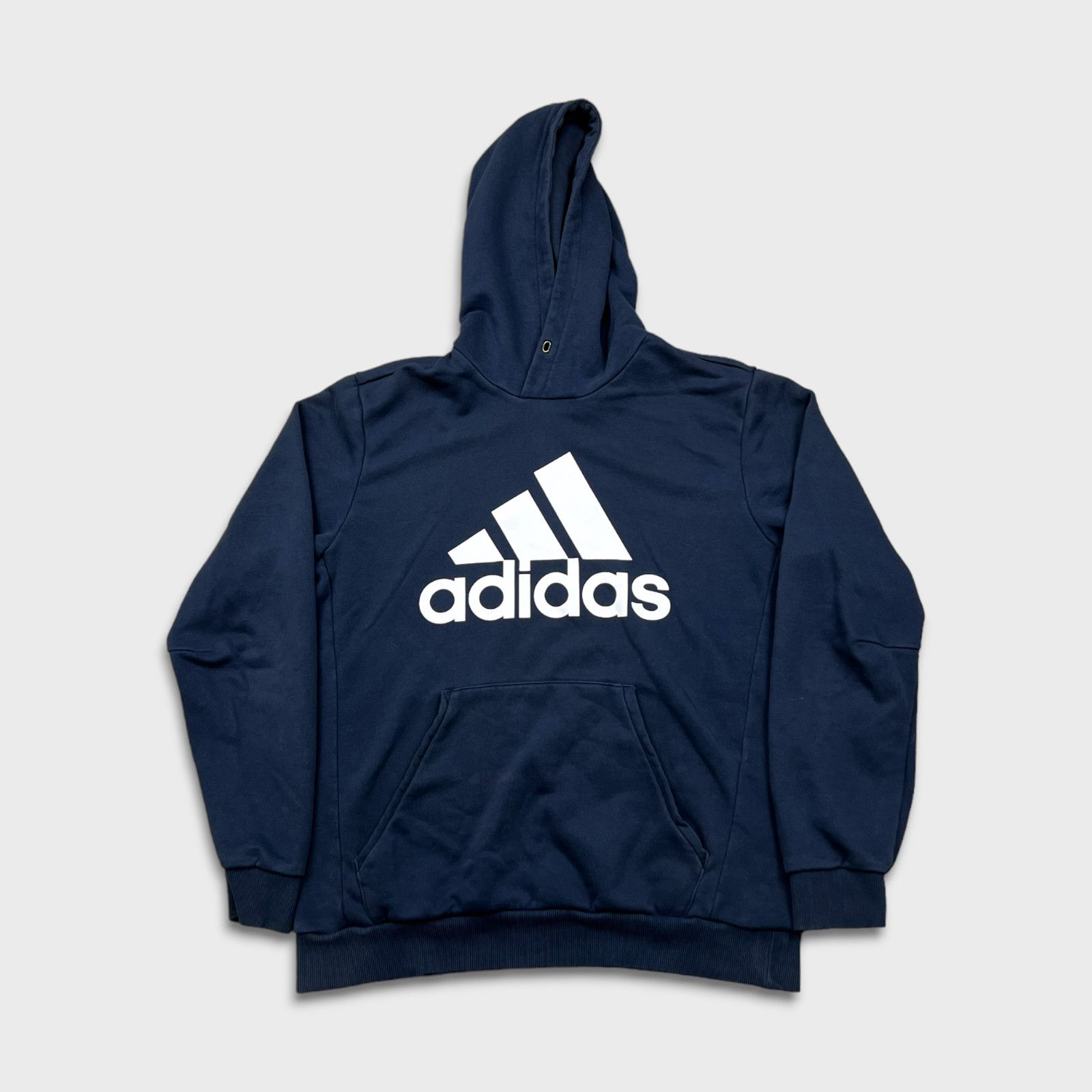 Adidas × Vintage Adidas Hoodie Large Essentials Pullover Hooded Sweatshirt Size US L / EU 52-54 / 3 - 1 Thumbnail