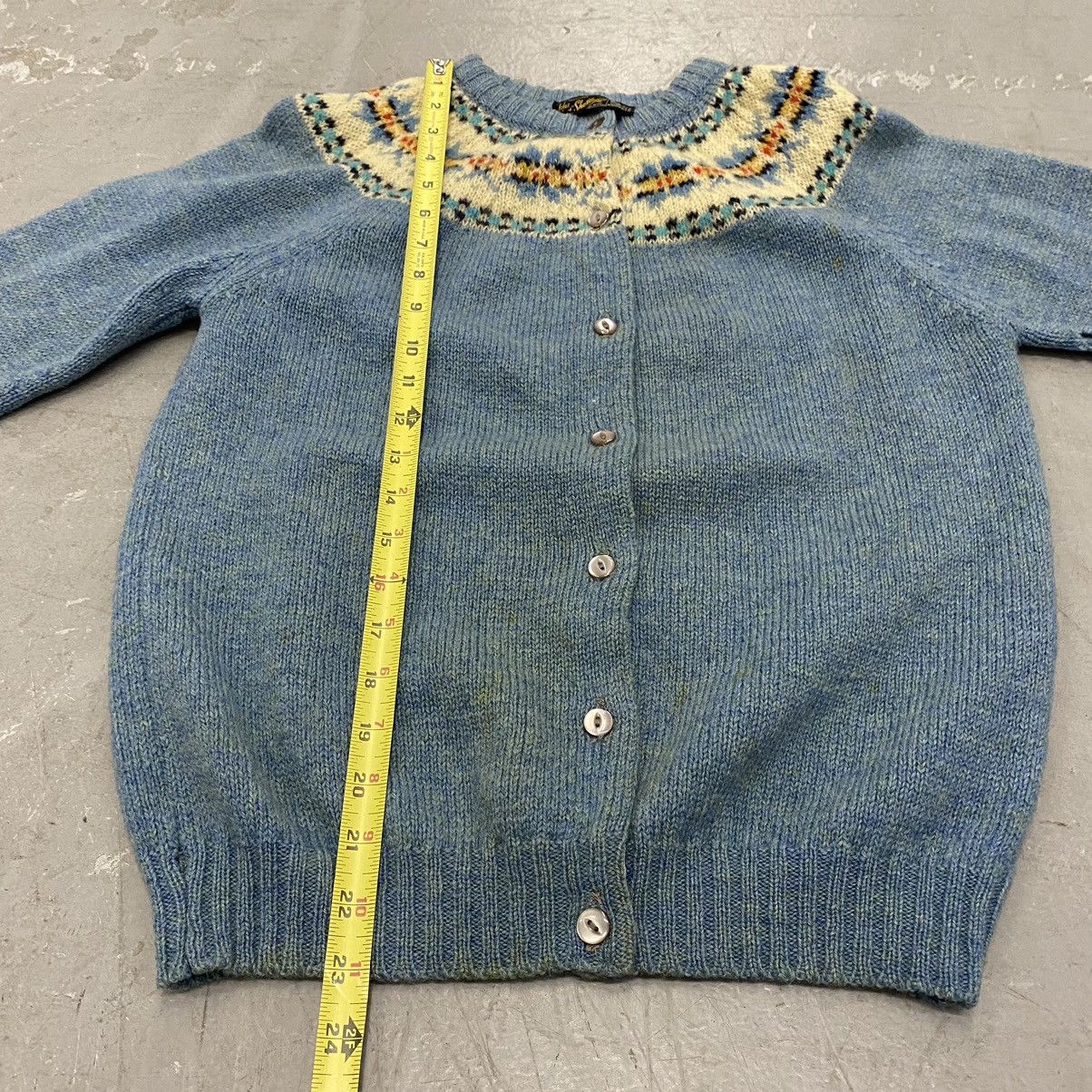 Japanese Brand × Kapital × Vintage Vtg 60s 70s Isles Knit Shetland Wool Cardigan Grunge Kurt Size US S / EU 44-46 / 1 - 3 Thumbnail