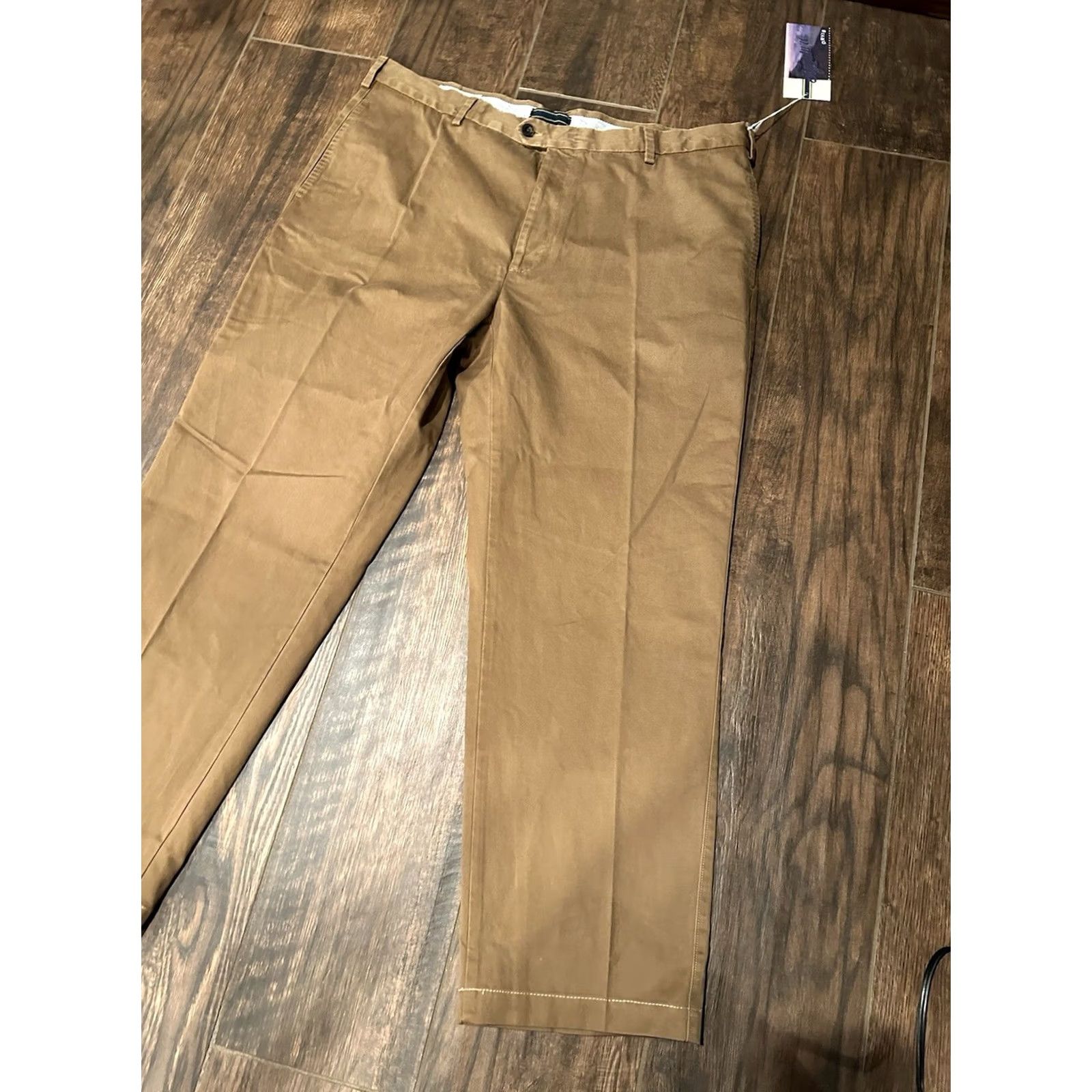 Orvis NWT Orvis Signature Flat Front Brown Twill Chinos Casual Pants Mens Size 42 Brown 100% Cotton Regular Chino Signature Khaki Mens 42x30 Size US 42 / EU 58 - 2 Thumbnail