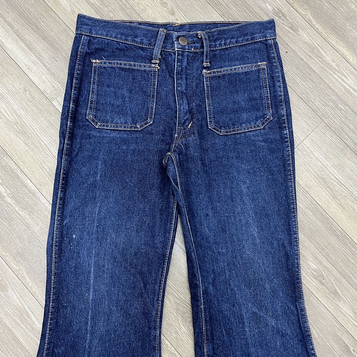 If Six Was Nine × Japanese Brand × Le Grande Bleu (L.G.B.) Vintage Big John Flared Jeans Bush Pants Style BootCut Denim Size US 27 - 4 Thumbnail