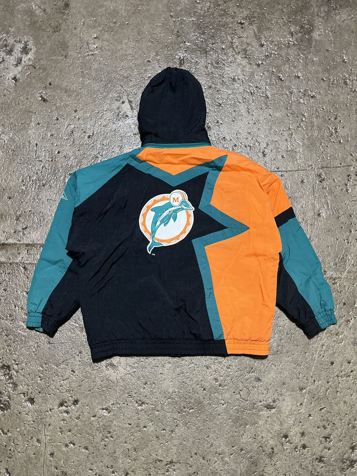 image of Crazy Vintage Miami Dolphins Pro Line Apex Nfl Puffer Jacket, Men's (Size 2XL)