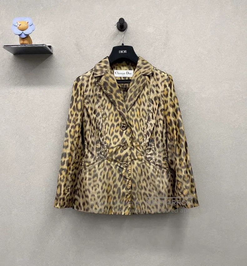 Dior Dior Leopard-print long-sleeved jacket Size XXS / US 00 / IT 34 - 1 Thumbnail