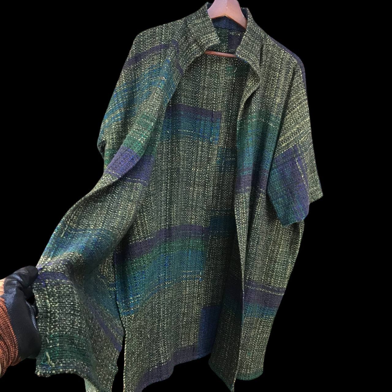 Japanese Brand JAPANESE MINIMALIST BUTTONLESS TWEED COLORBLOCK SHORTSLEEVE Size US M / EU 48-50 / 2 - 7 Thumbnail